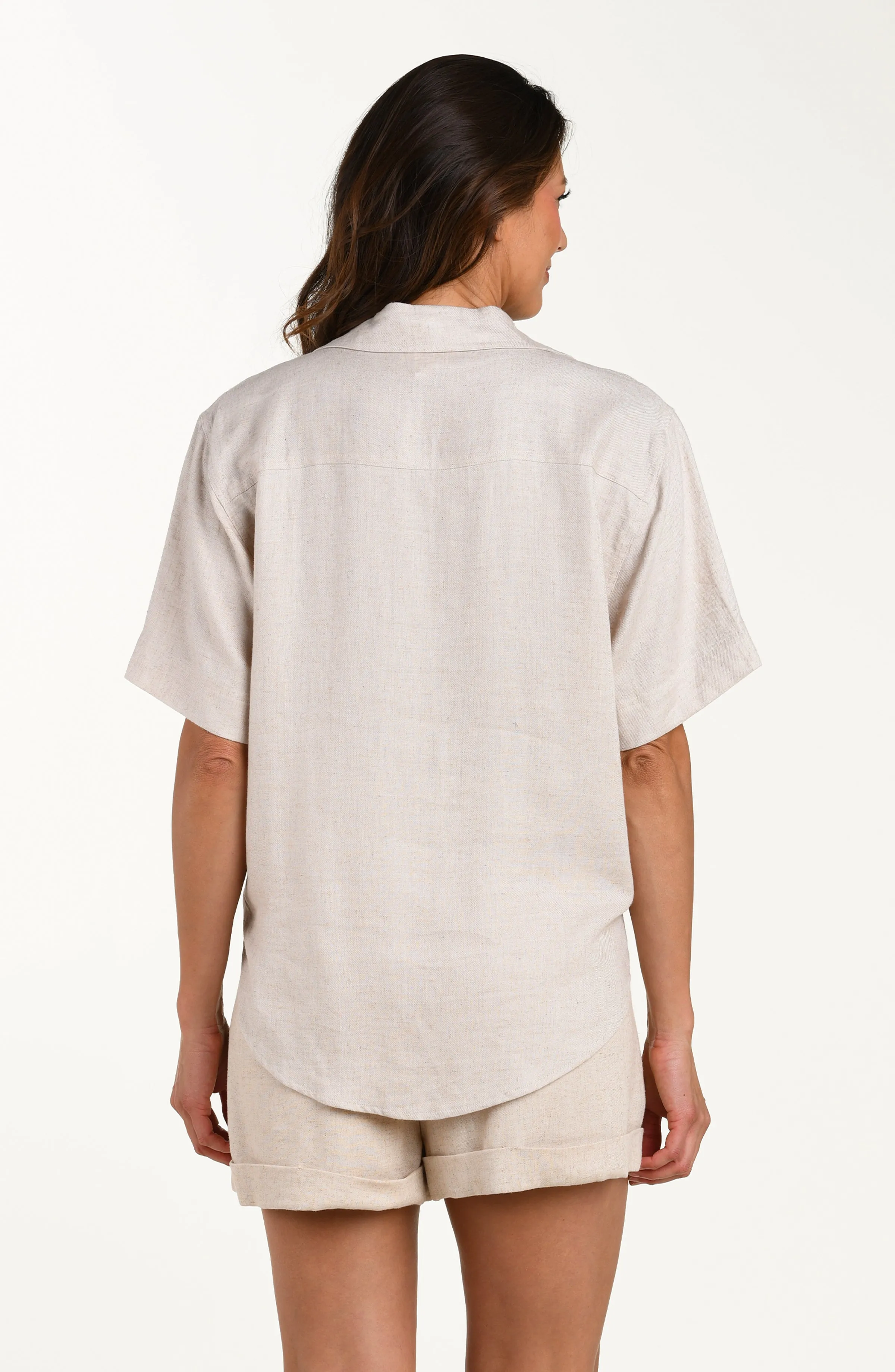 Delphine Coast Button Up Shirt - Taupe sold by La Blanca product image thumbnail 2