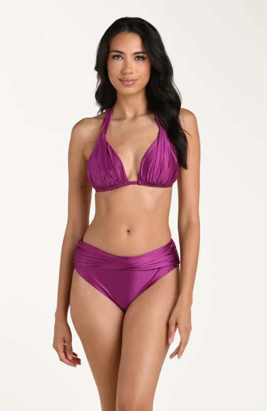 Earth Goddess Halter Triangle Top - Berry sold by La Blanca