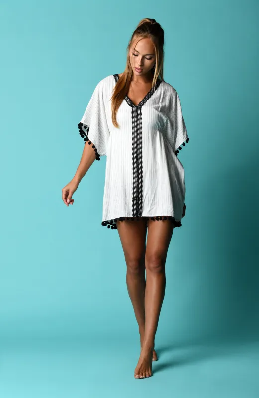 Sunshine 79 Safari Chic V-Neck Caftan sold by La Blanca