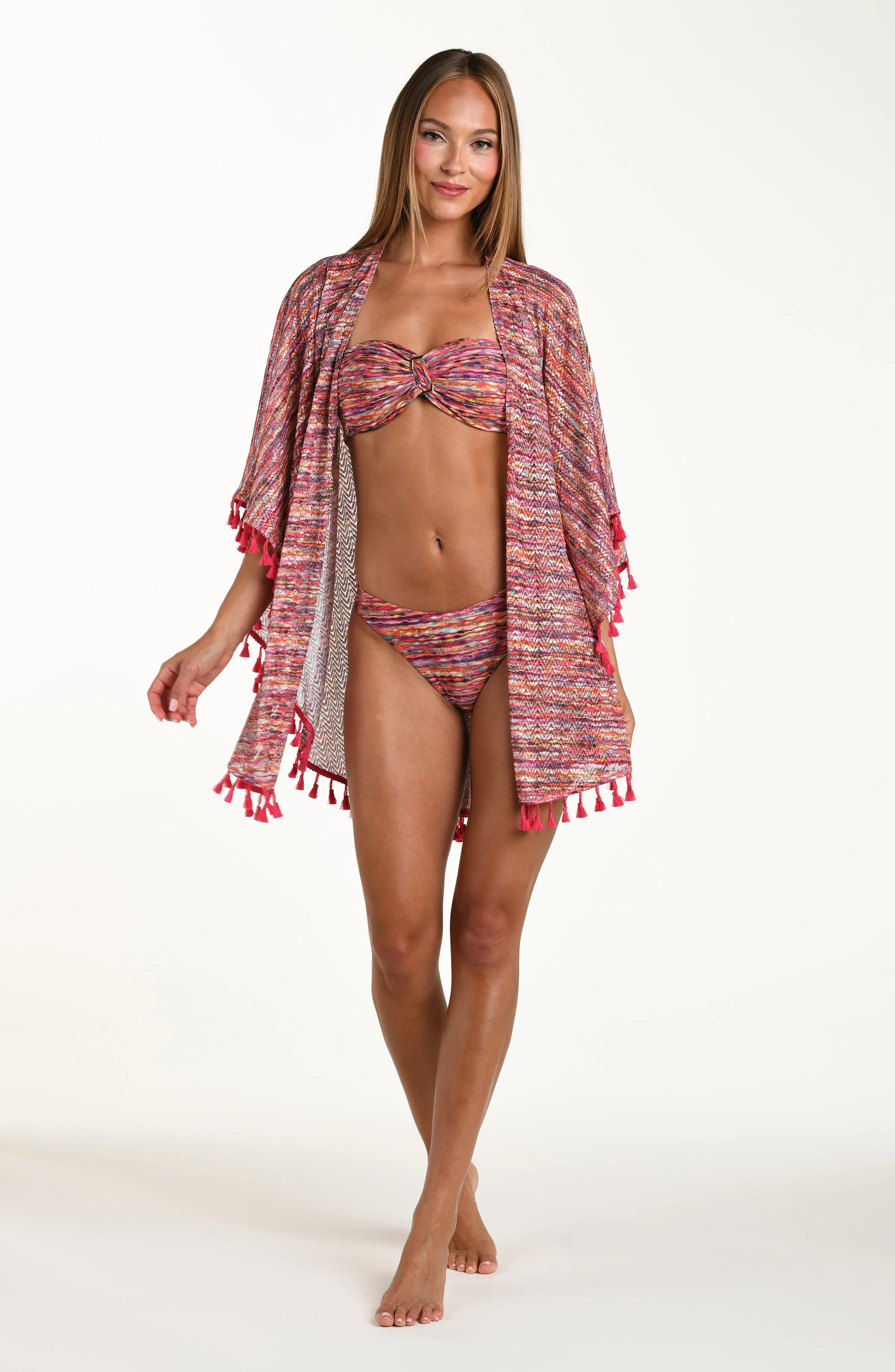 Sunshine 79 Shimmer Ripple Open Front Kimono sold by La Blanca product image thumbnail 4