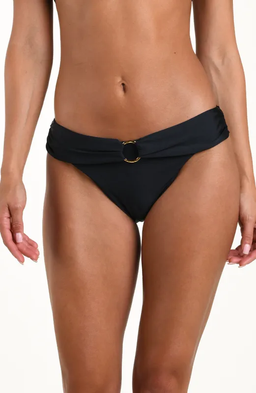 Sunshine 79 Solids Ring Sash Hipster Bottom - Black sold by La Blanca