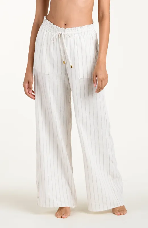 Delphine Coast Linen Beach Pant sold by La Blanca