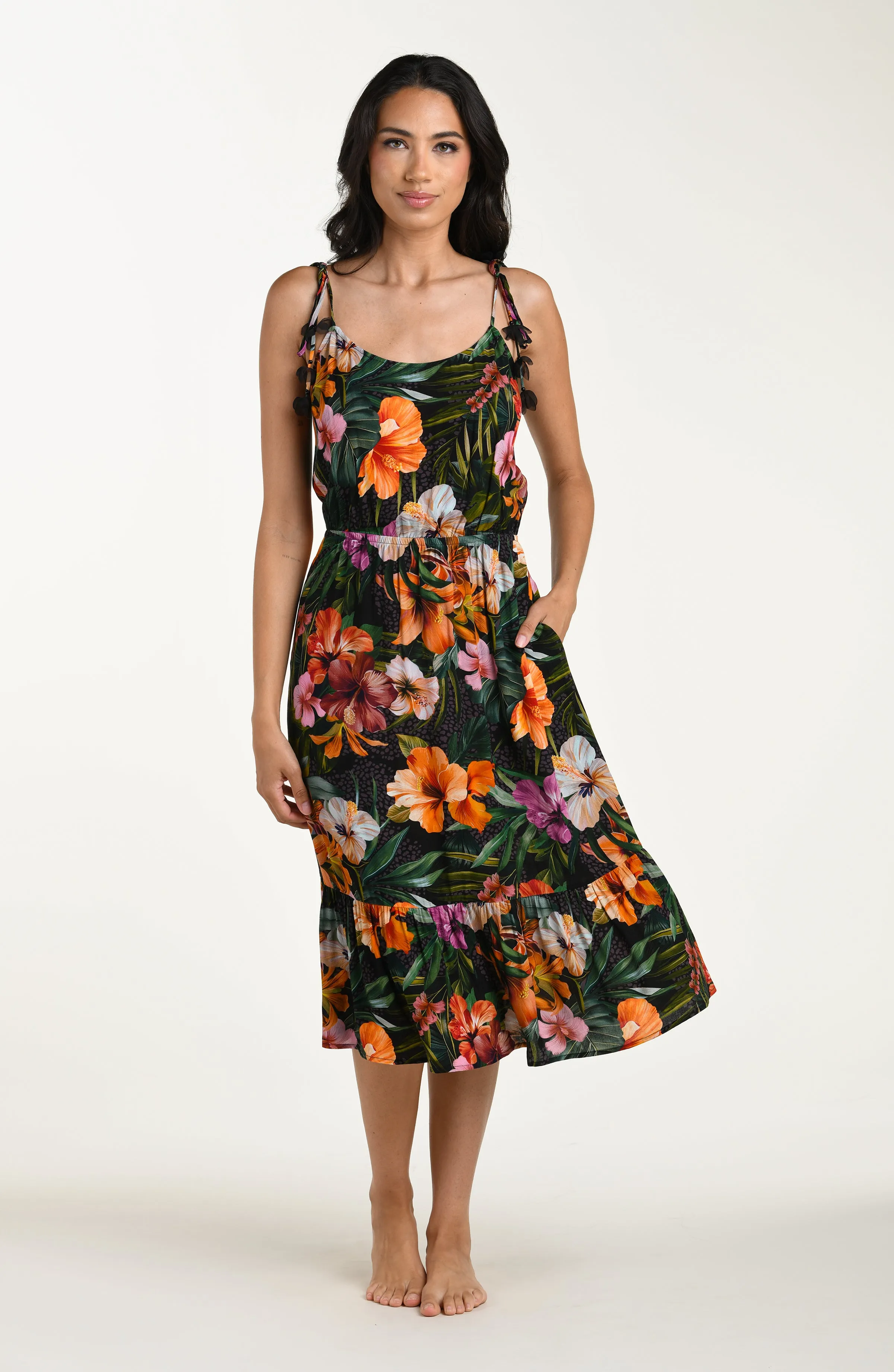Tropical Hideaway Midi Dress sold by La Blanca