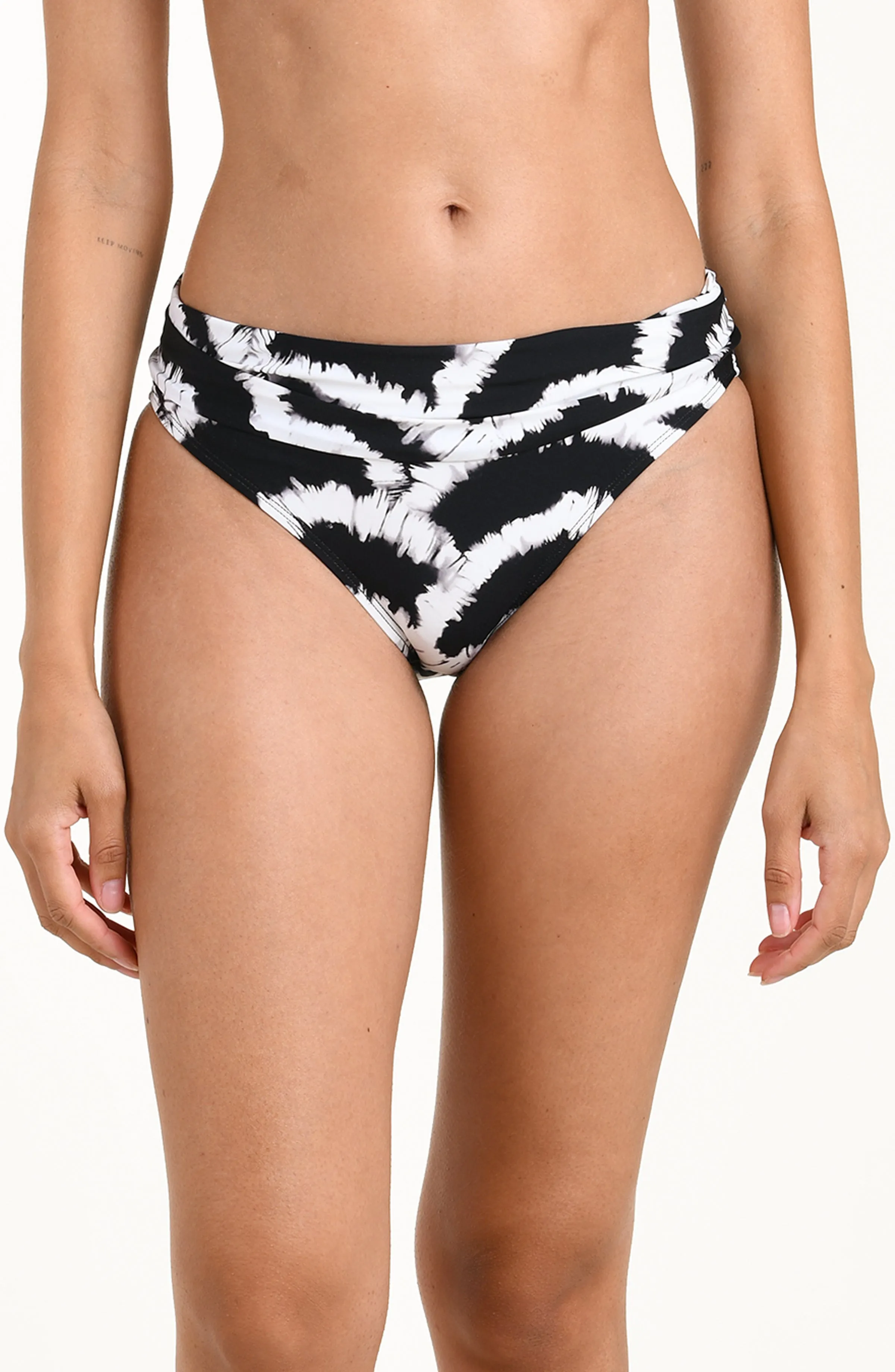 Woven Shadows Ruched Band Hipster Bottom sold by La Blanca