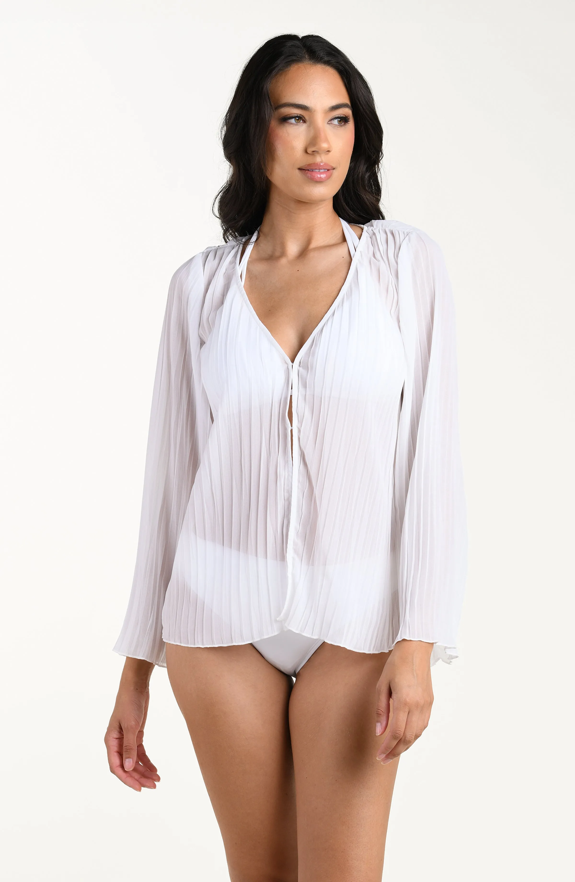 Sunbeams Long Sleeve Pleated Top sold by La Blanca
