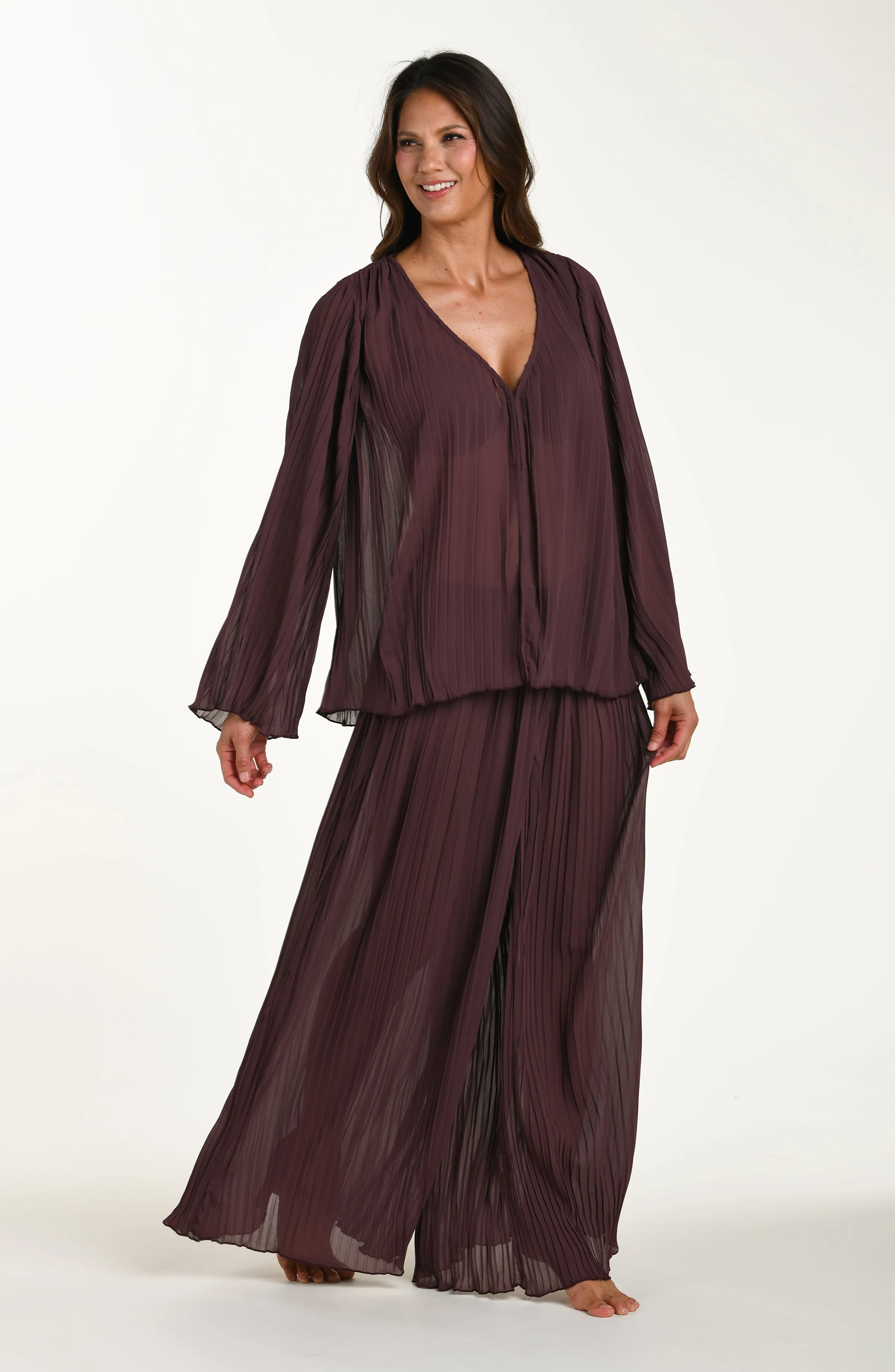 Sunbeams Long Sleeve Pleated Top sold by La Blanca product image thumbnail 5