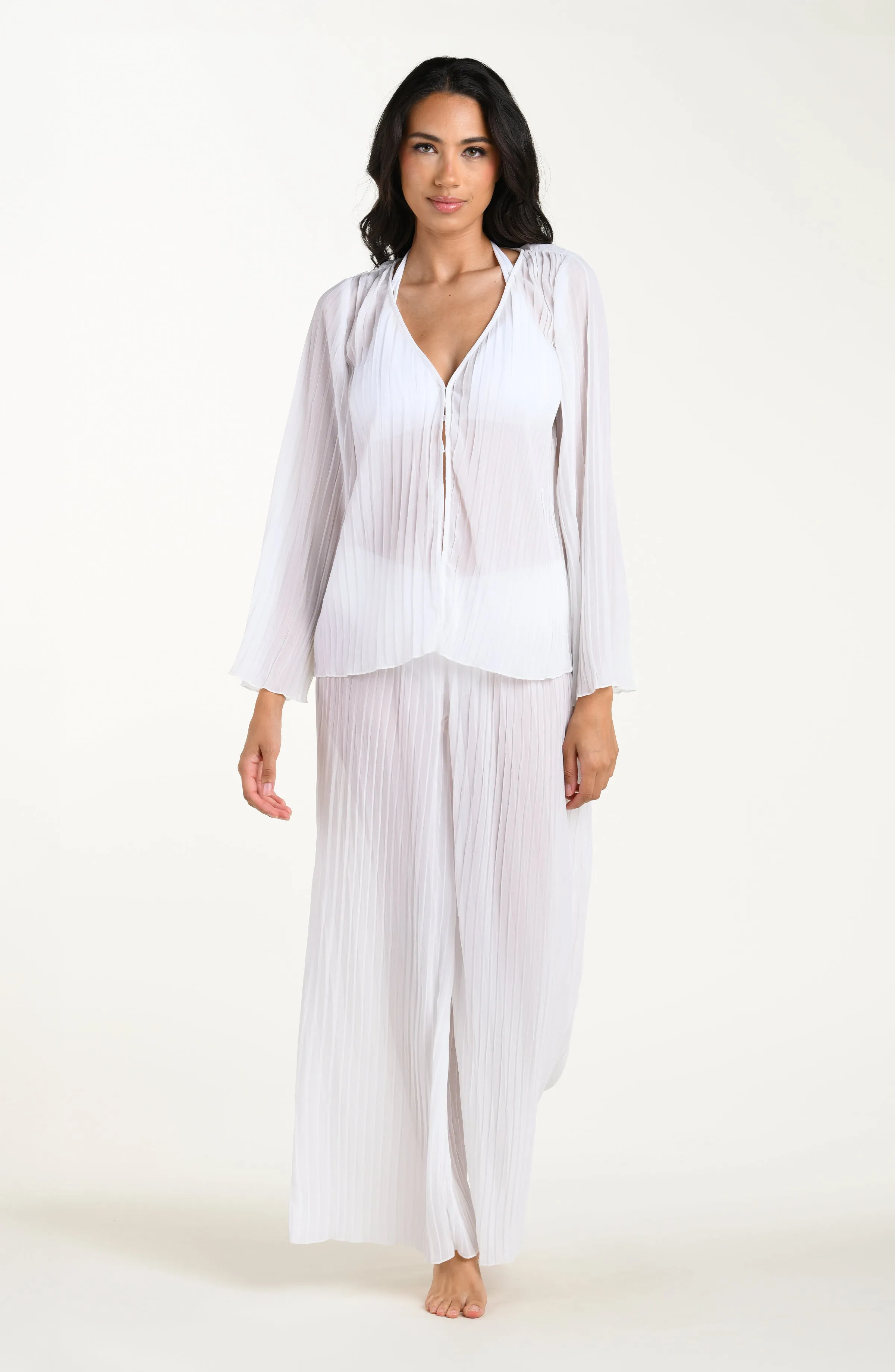 Sunbeams Pleated Palazzo Pant sold by La Blanca product image thumbnail 5