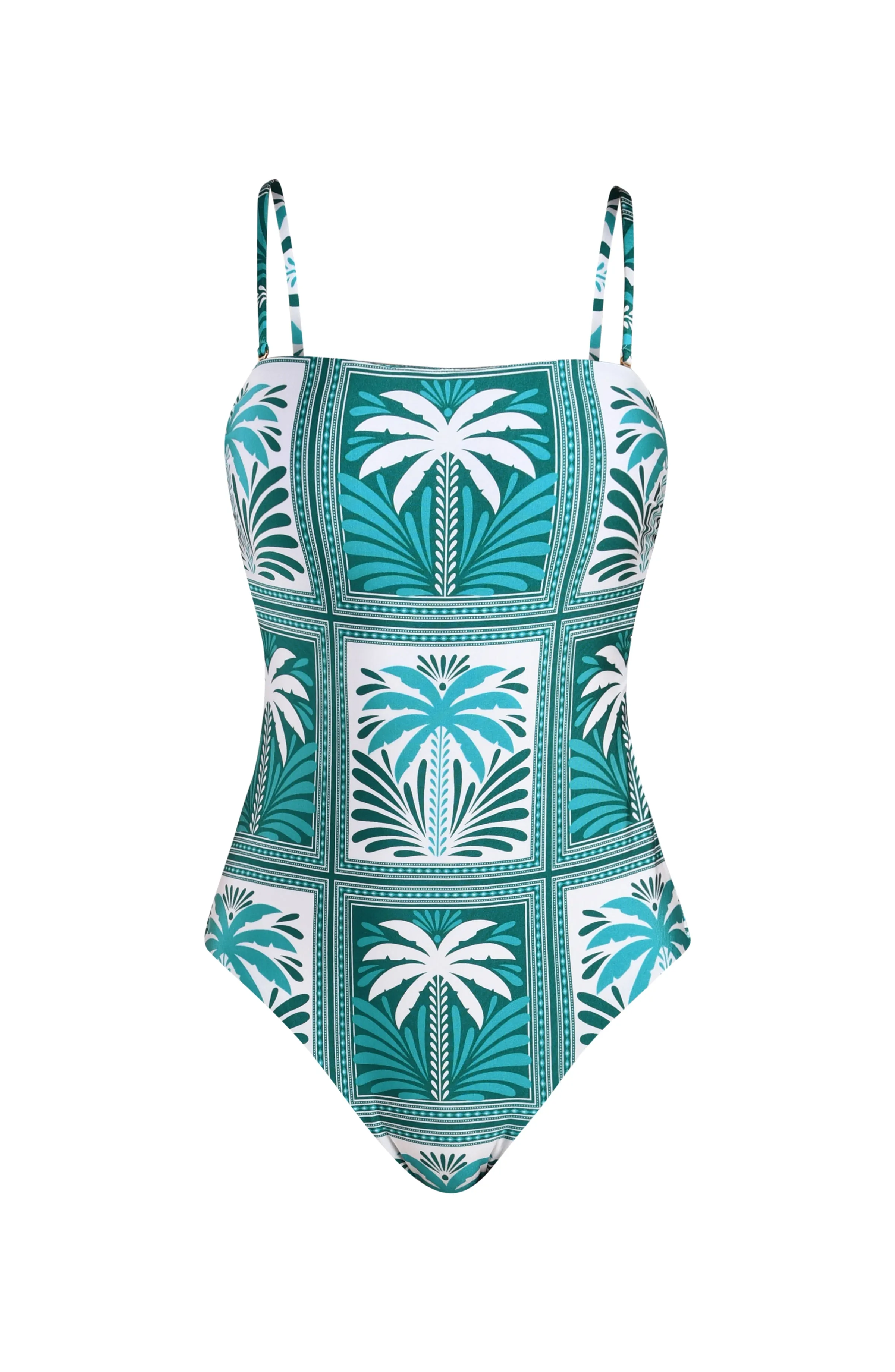 Sunshine 79 Patchwork Palms Bandeau One Piece sold by La Blanca product image thumbnail 5