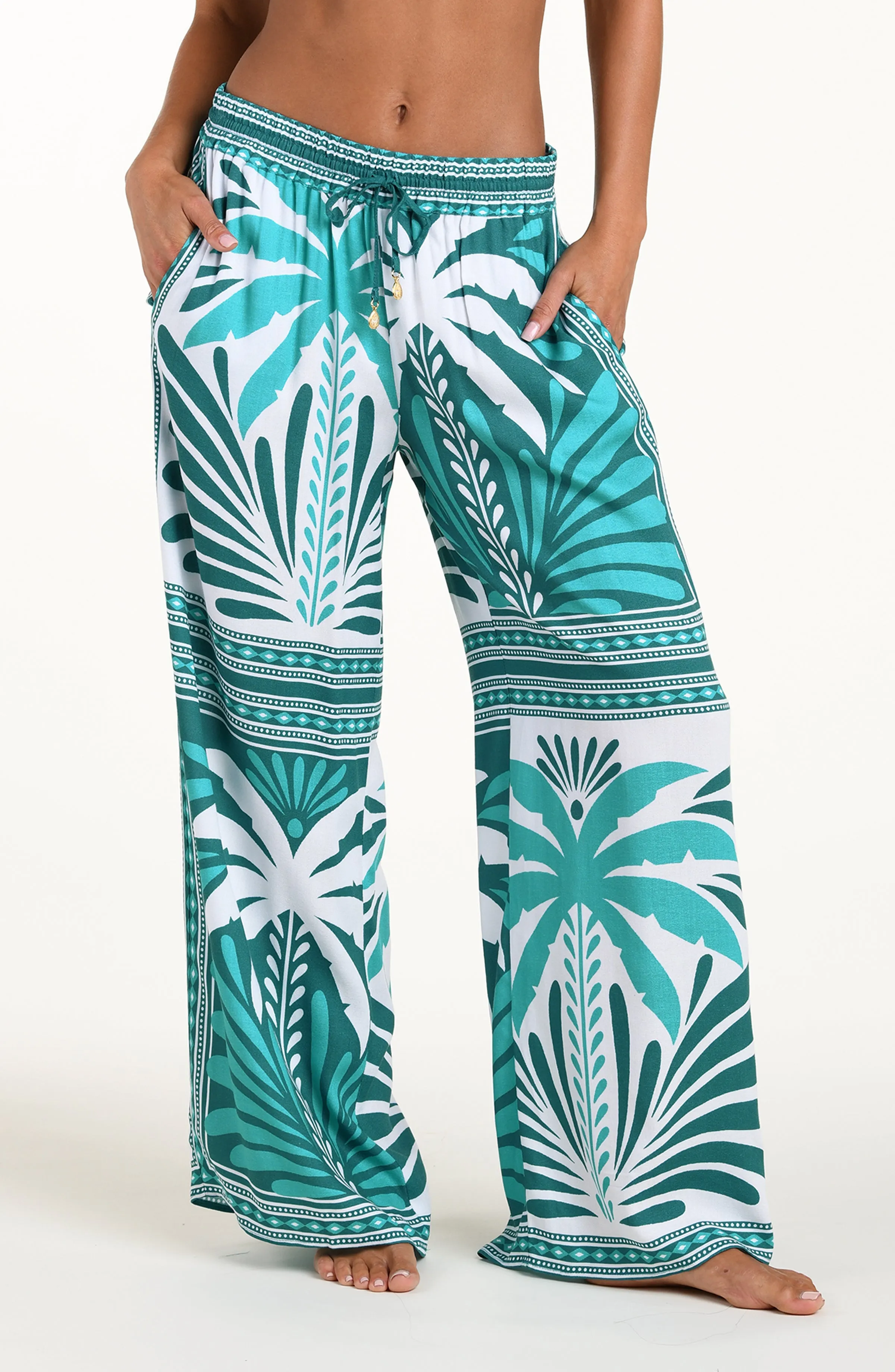 Sunshine 79 Patchwork Palms Beach Pant sold by La Blanca product image thumbnail 2