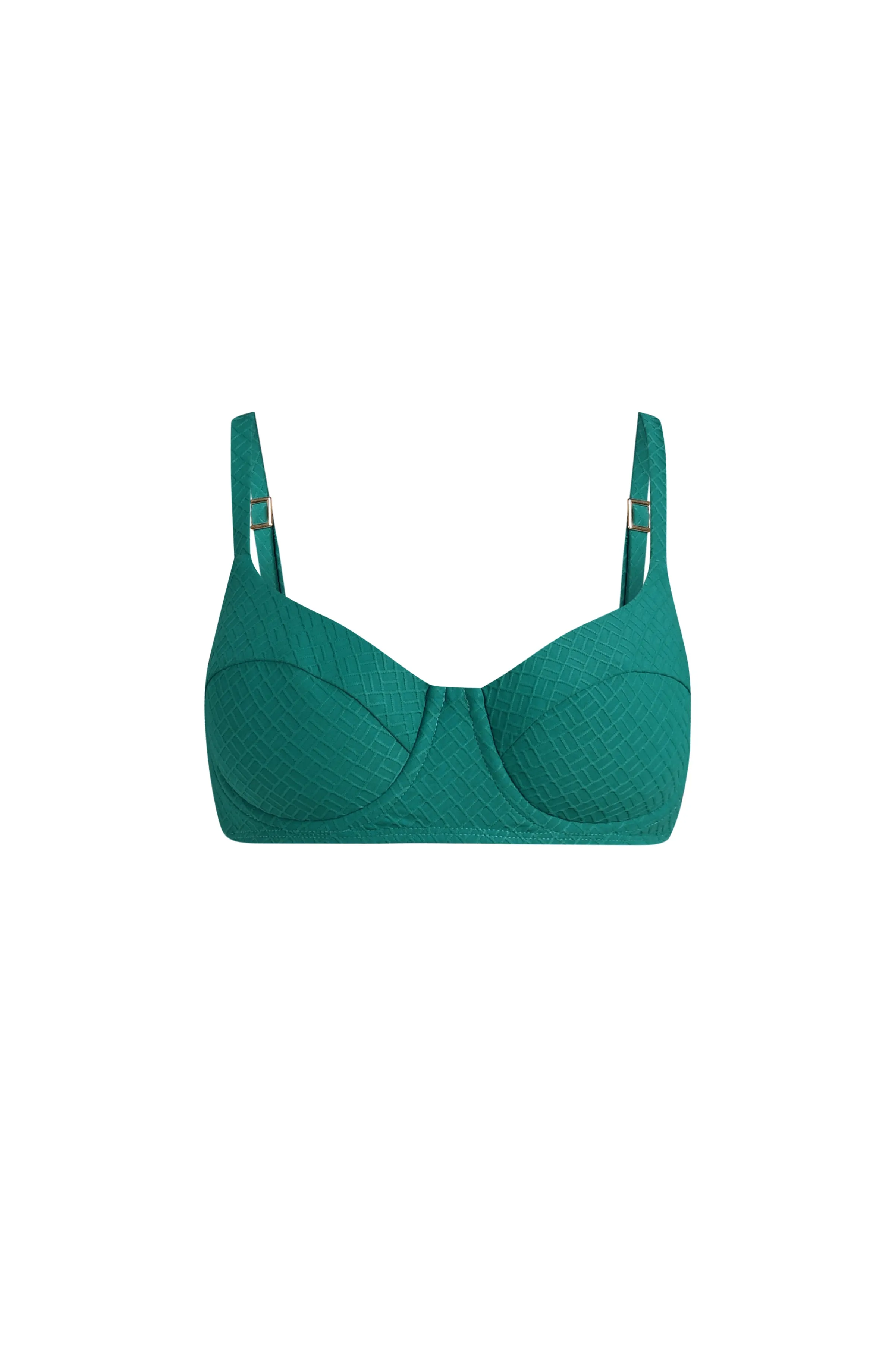 Textured Tides Over The Shoulder Underwire Bikini Top sold by La Blanca product image thumbnail 3