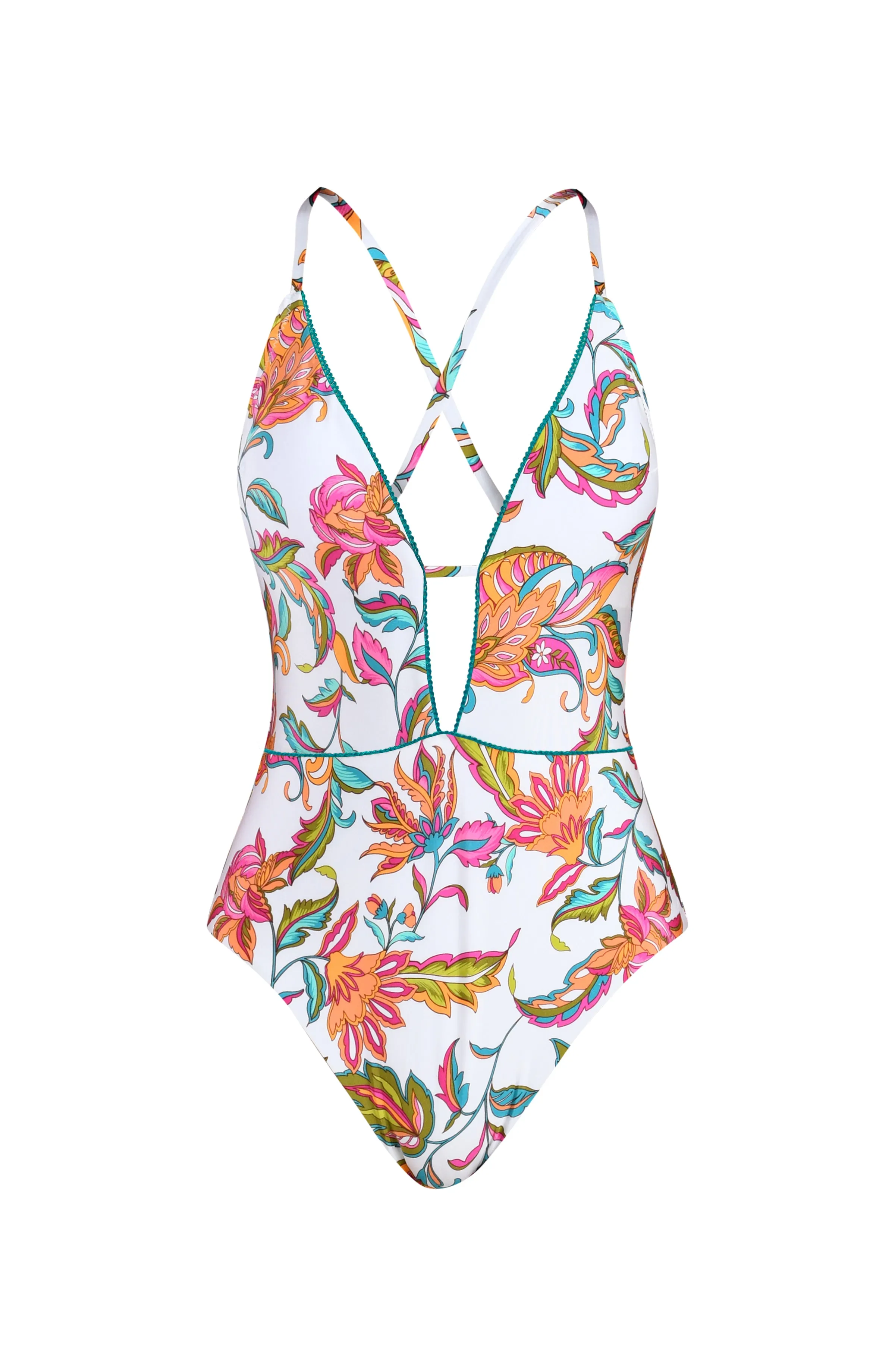 Sunshine 79 Wild Vines Keyhole V-Plunge One Piece sold by La Blanca product image thumbnail 3