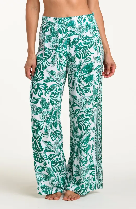 Botanical Brocade Beach Pants sold by La Blanca