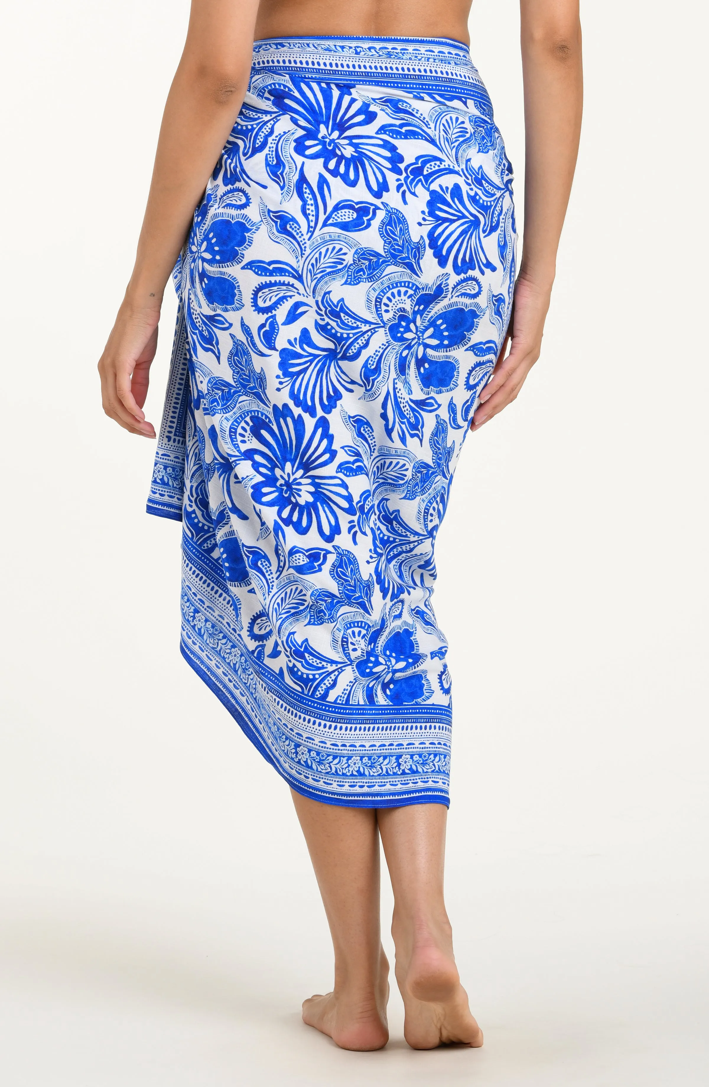 Botanical Brocade Pareo Wrap - Lapis sold by La Blanca product image thumbnail 3