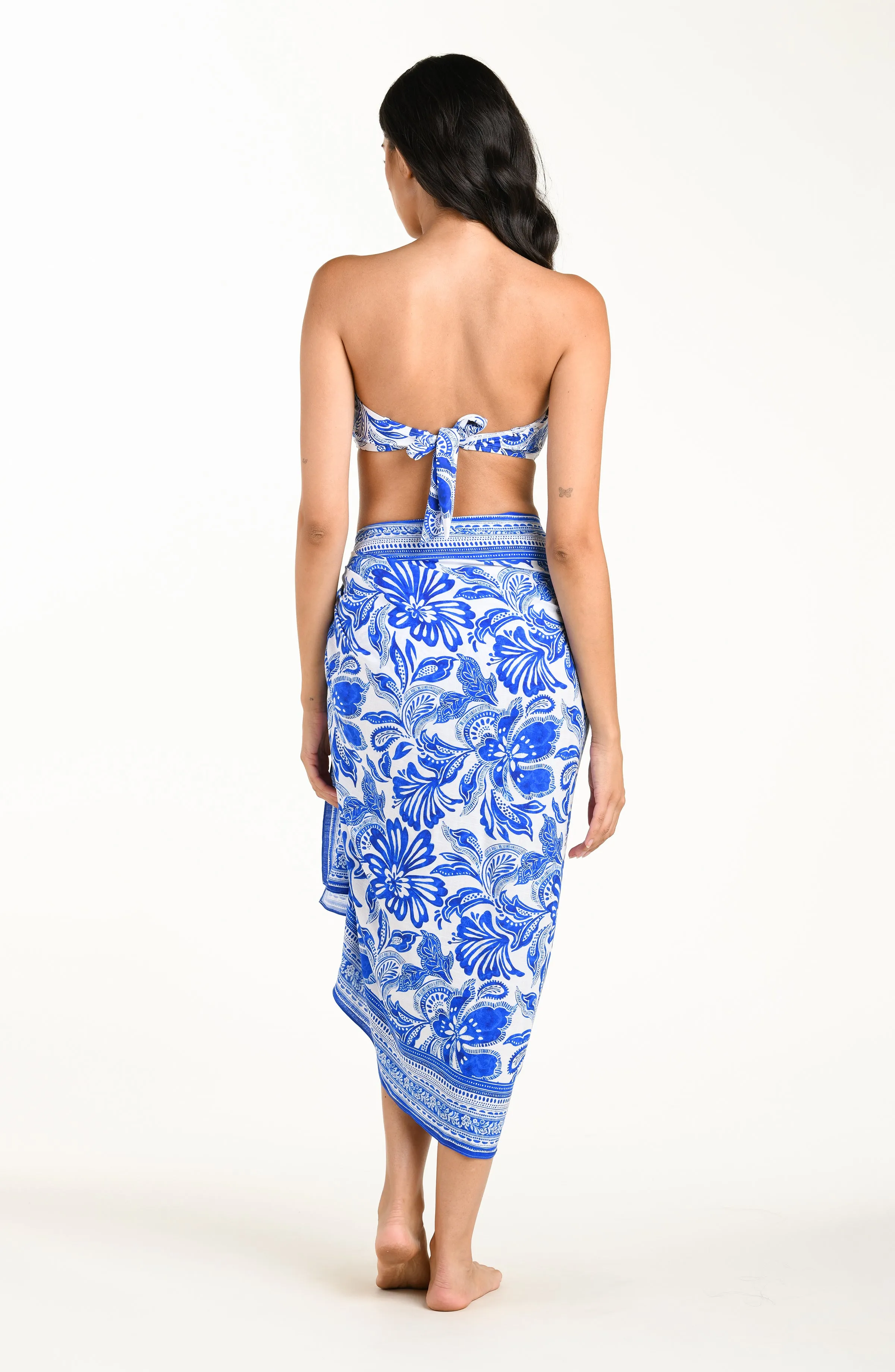 Botanical Brocade Pareo Wrap - Lapis sold by La Blanca product image thumbnail 5