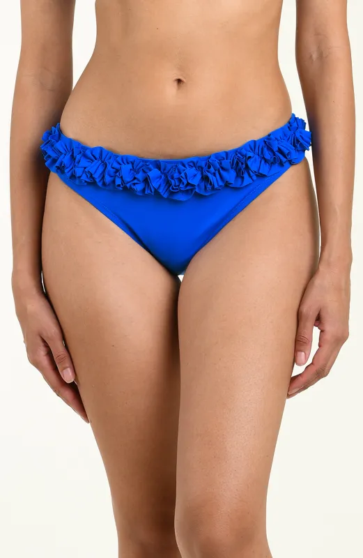 Island Goddess Ruffled Hipster Bottom - Lapis sold by La Blanca