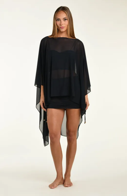 Sunshine 79 Maximal Mesh Covers Tunic - Black made by La Blanca