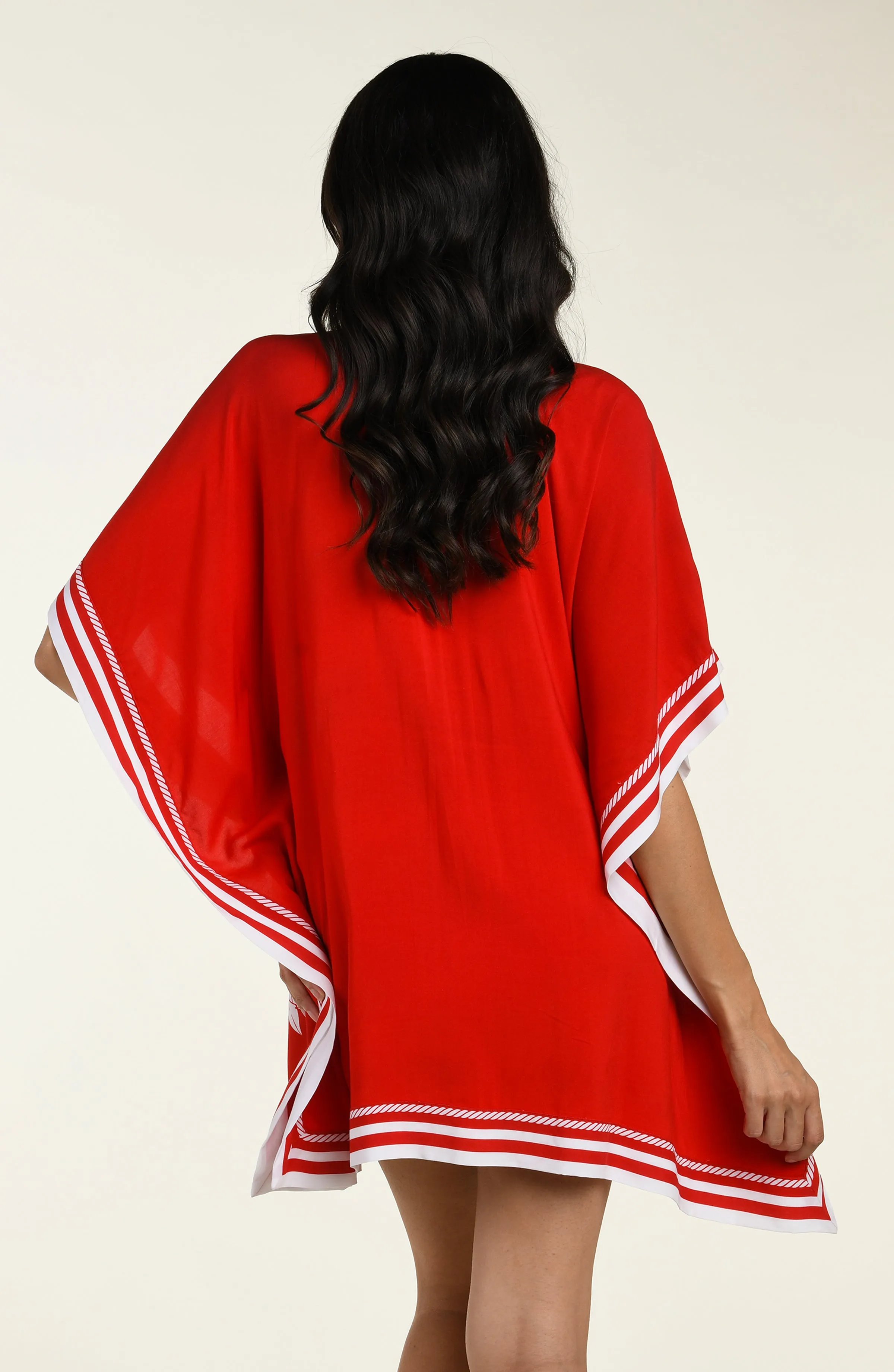 Mariner Blooms V-Neck Tunic - Ruby sold by La Blanca product image thumbnail 2