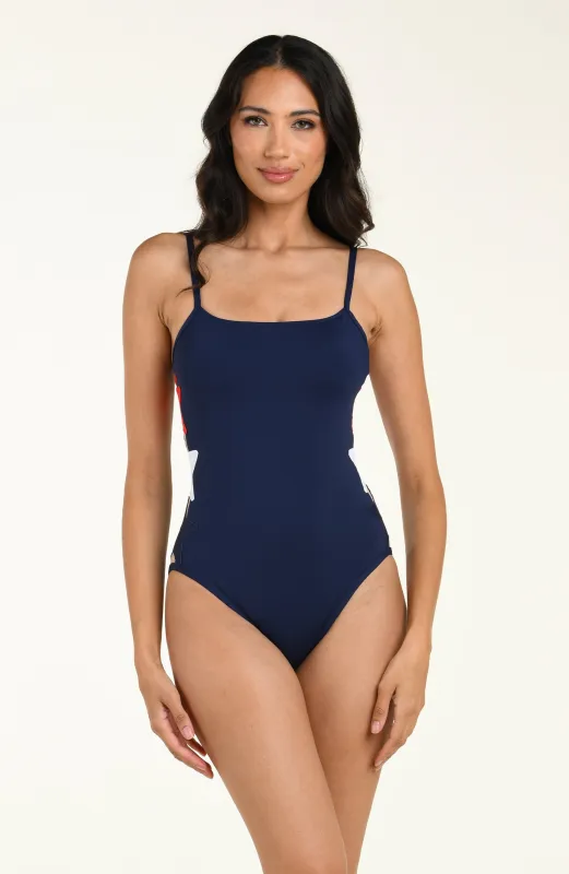 Miss Americana Lingerie One Piece made by La Blanca