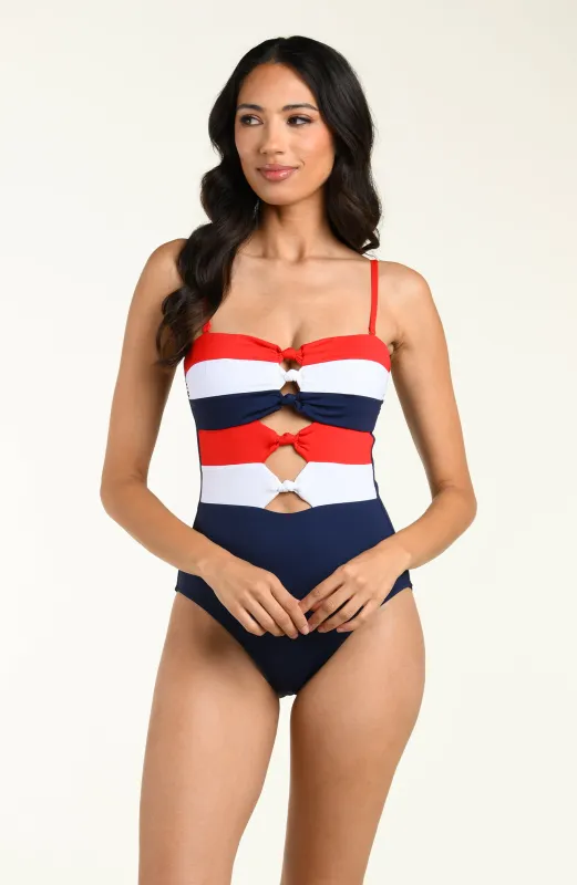Miss Americana Bandeau One Piece made by La Blanca
