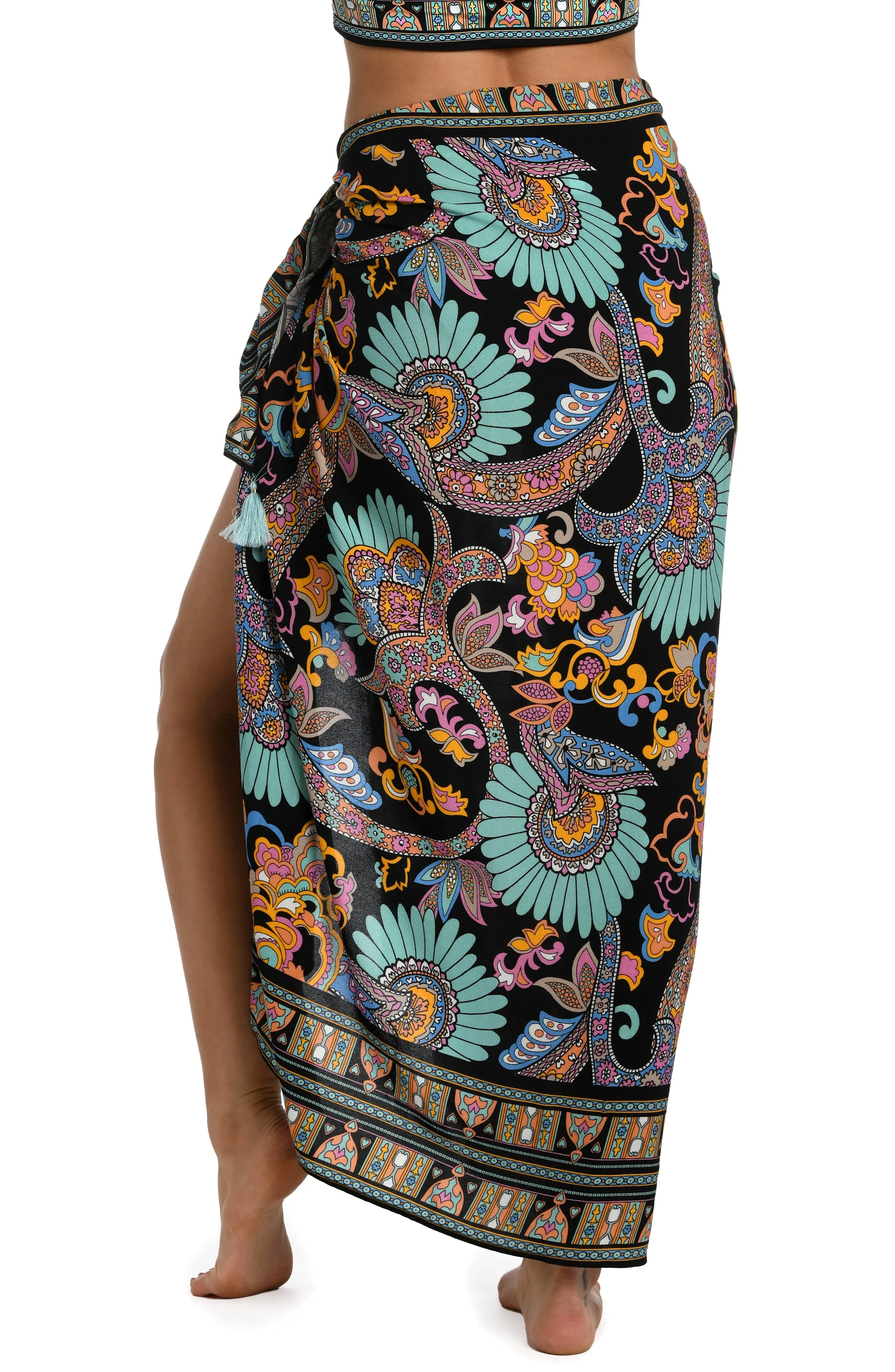 Sunshine 79 Paisley Patchwork Pareo Wrap - FINAL SALE sold by La Blanca product image thumbnail 2