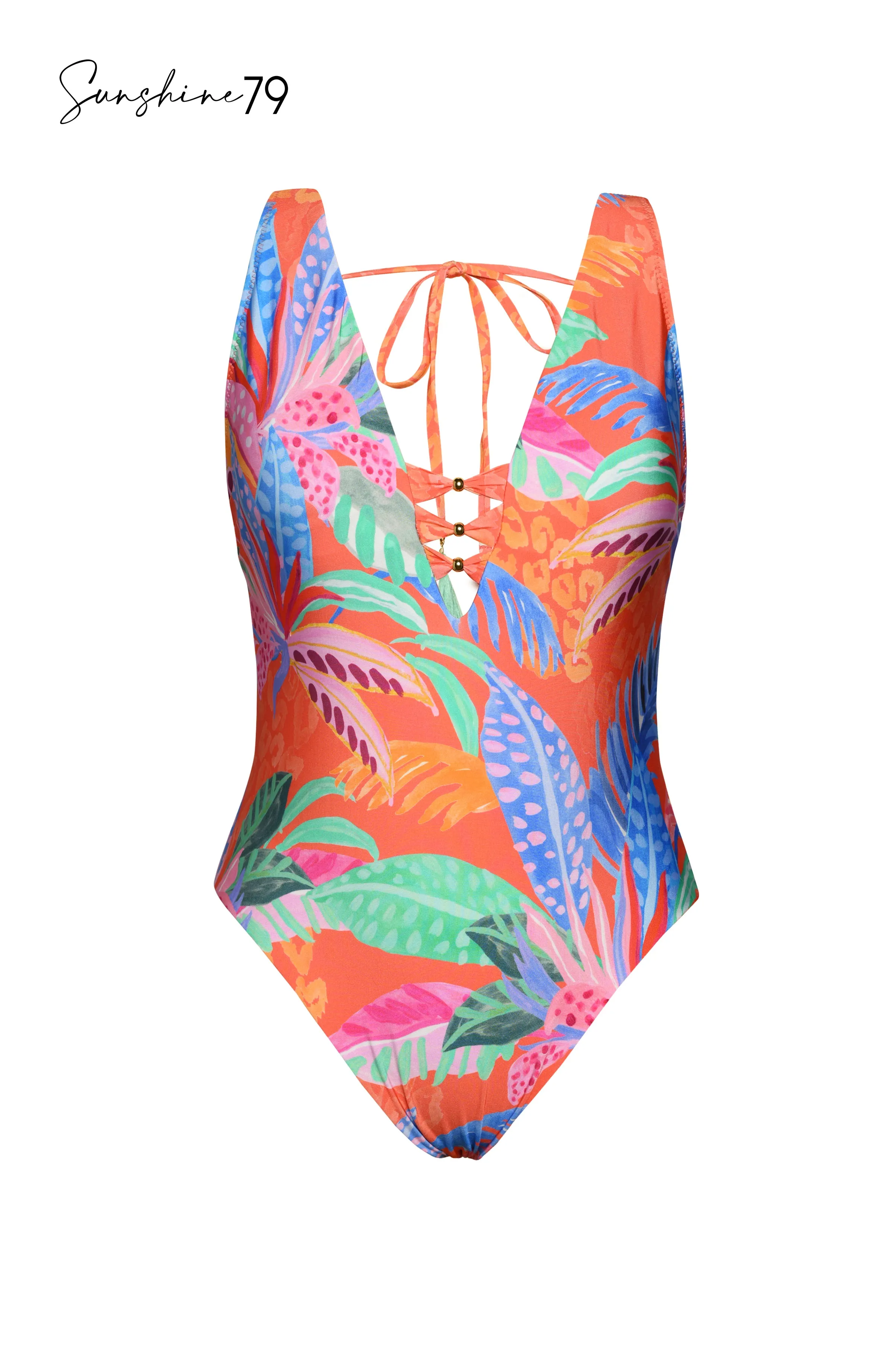 Sunshine 79 Trippy Tropics Reversible V-Plunge One Piece - FINAL SALE sold by La Blanca product image thumbnail 5