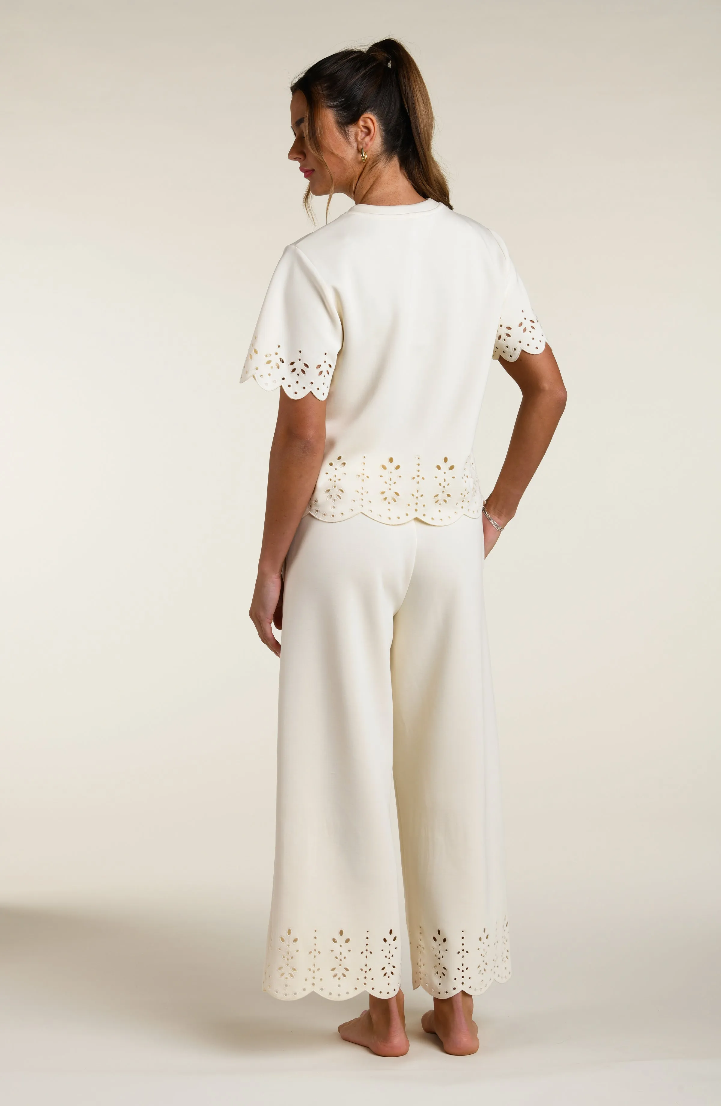 Cloudset Lounge Short Sleeve Top - Chalk sold by La Blanca product image thumbnail 5