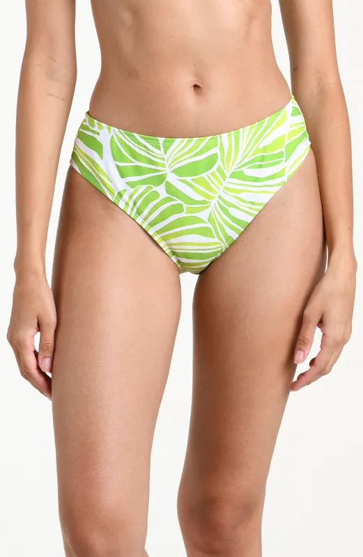 Serene Palm Mid Waist Bottom made by La Blanca