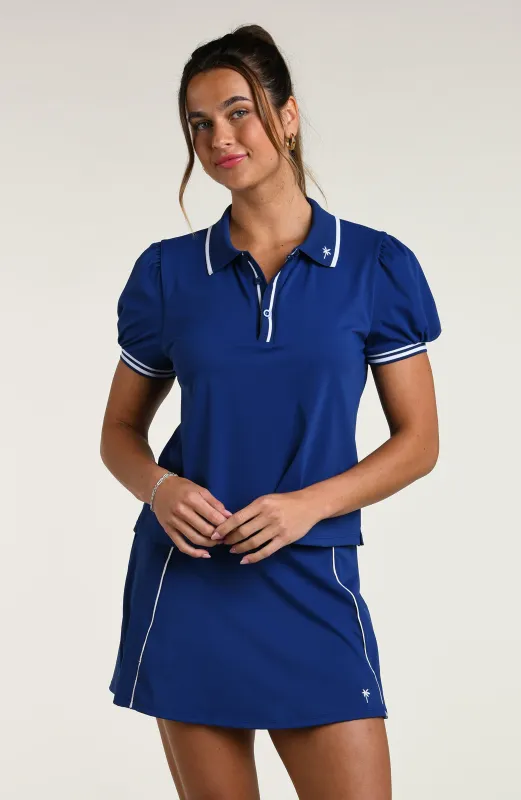Court Coquette Open Knit Polo made by La Blanca