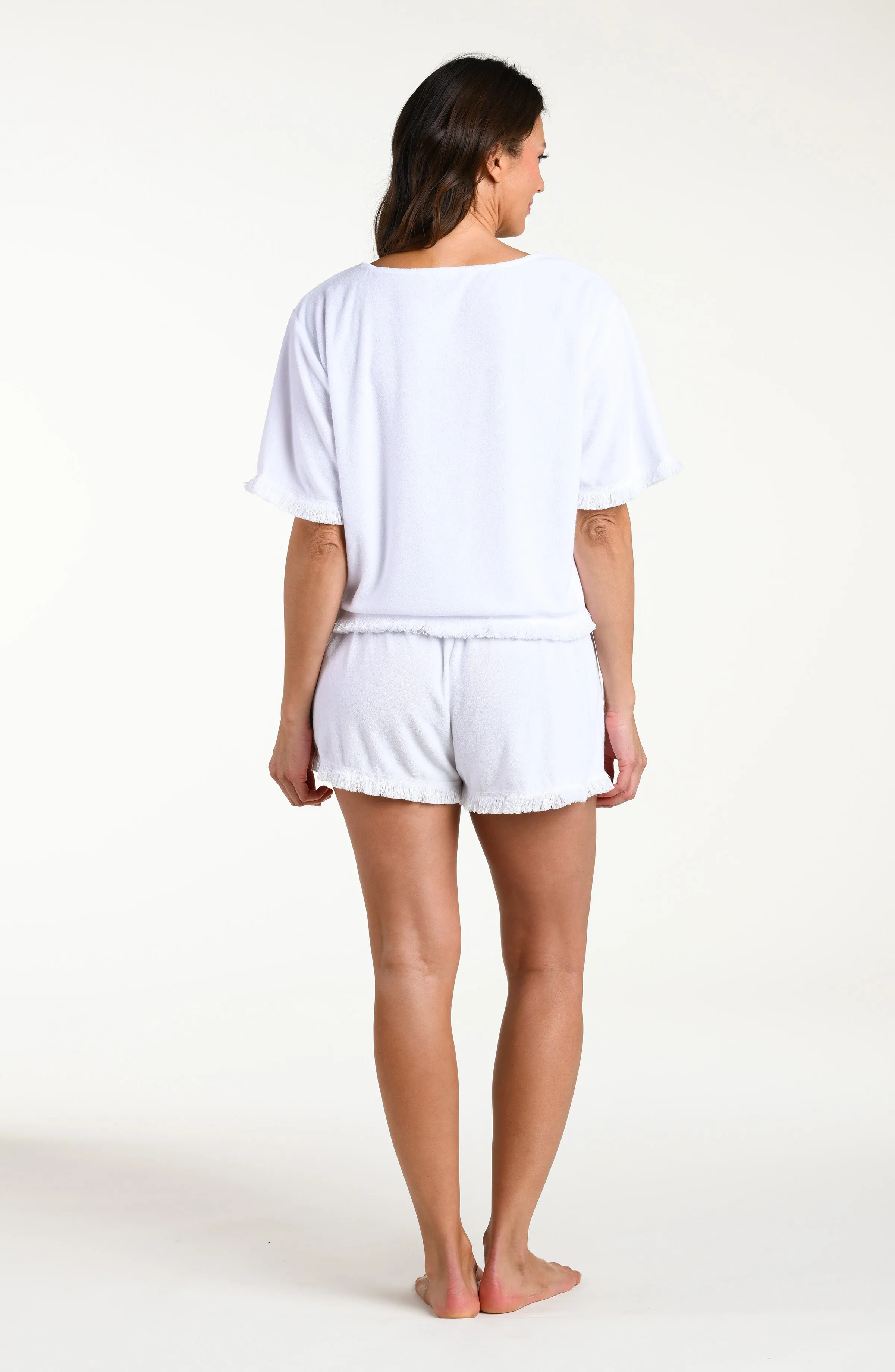 Wild Nomad Short Sleeve Top - White sold by La Blanca product image thumbnail 5