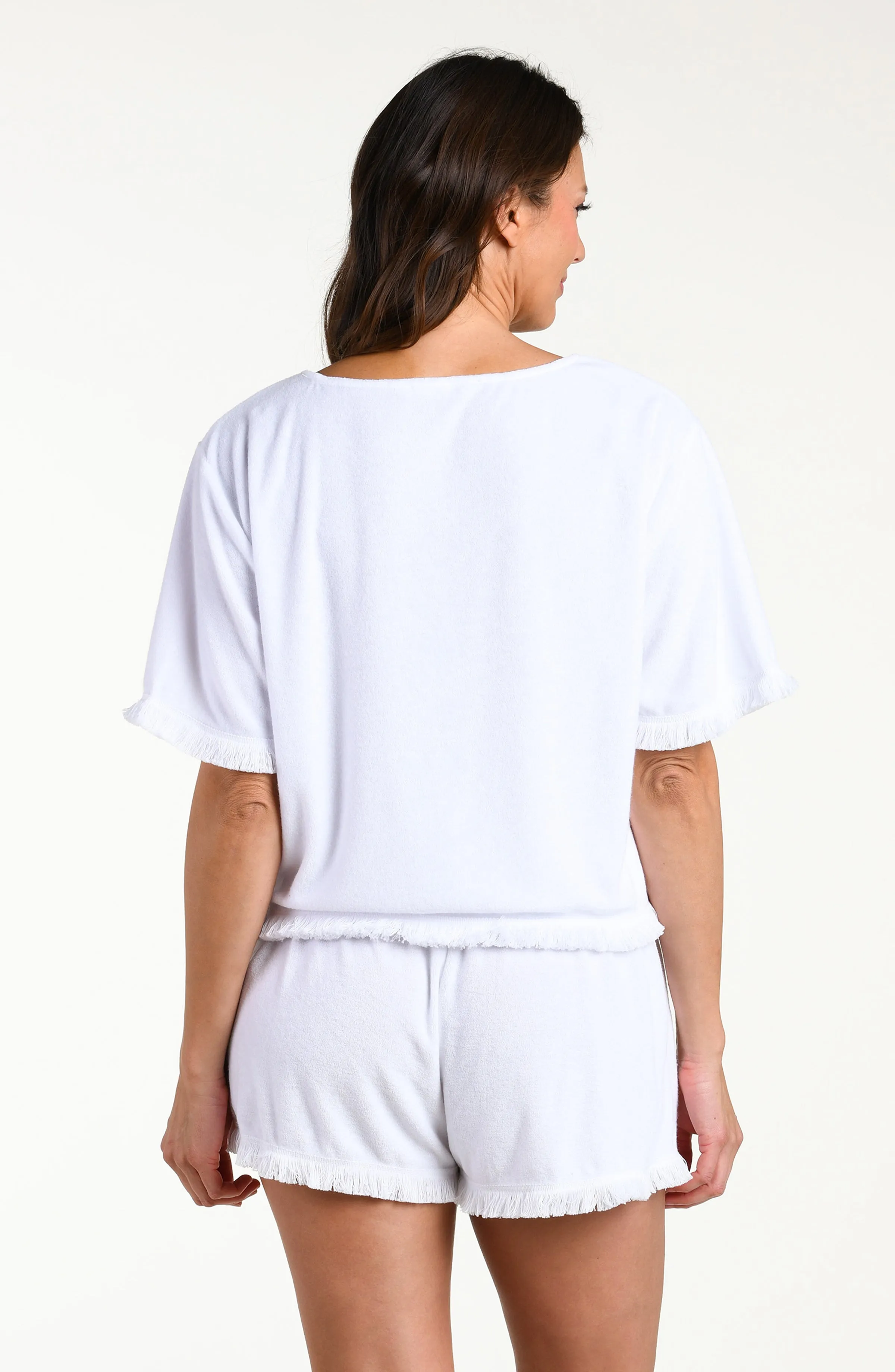 Wild Nomad Short Sleeve Top - White sold by La Blanca product image thumbnail 2