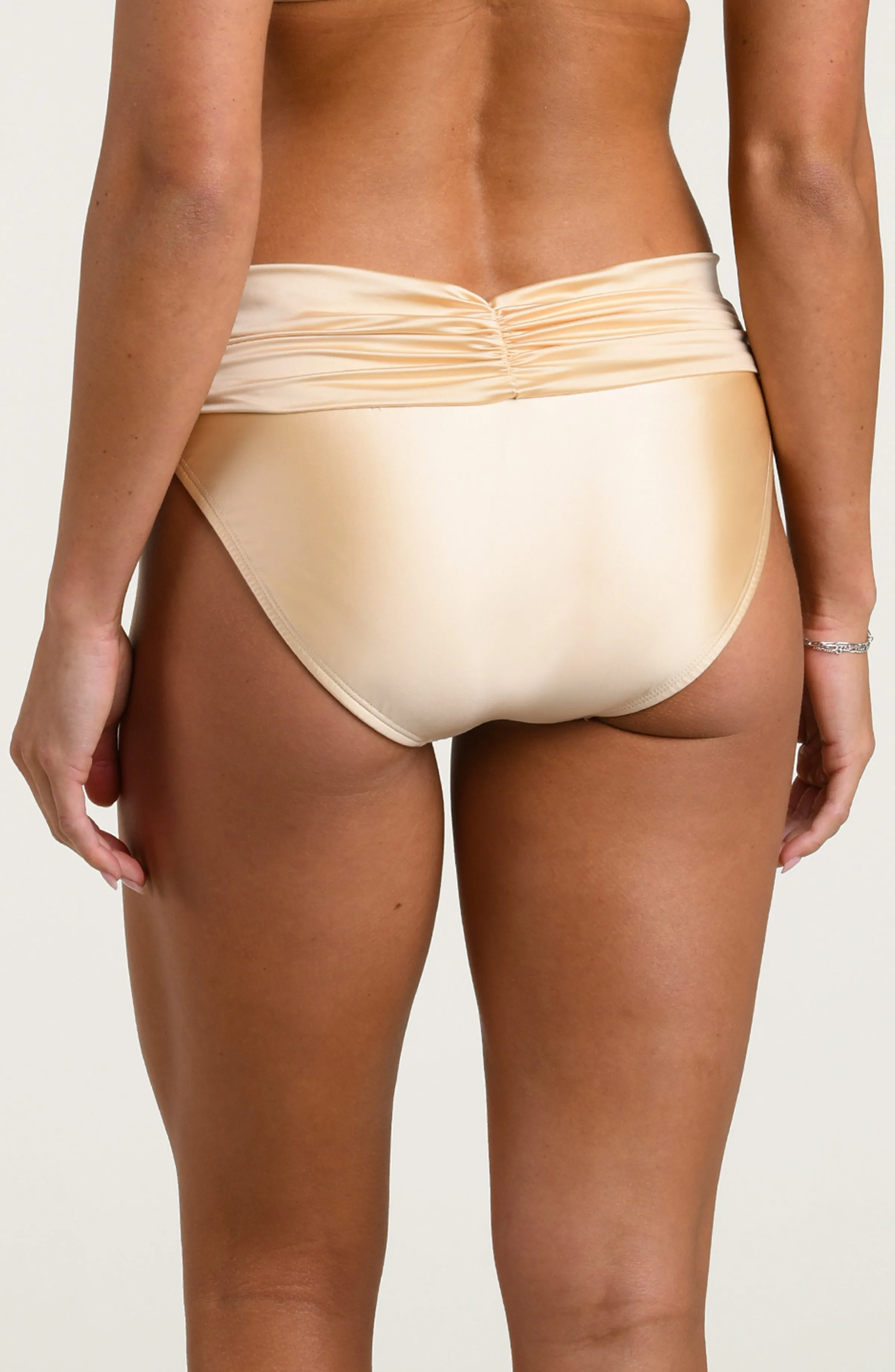 Earth Goddess Ruched Band Hipster Bottom - Champagne sold by La Blanca product image thumbnail 2