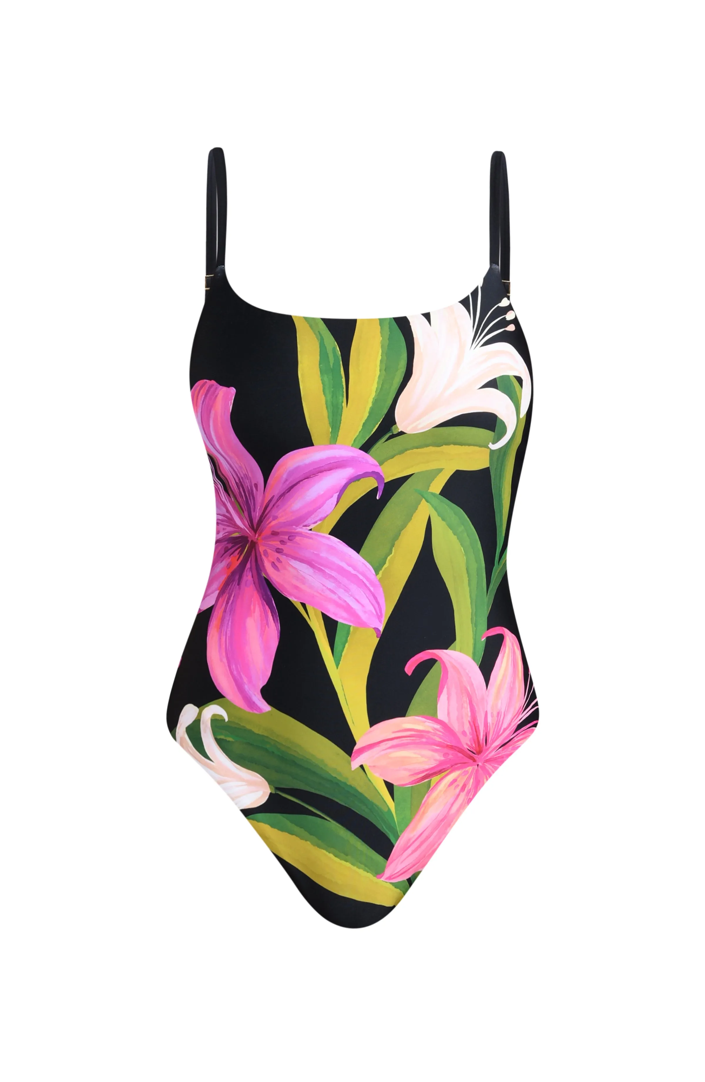 Jungle Blossoms Lingerie One Piece (No Beading) - Black sold by La Blanca product image thumbnail 4