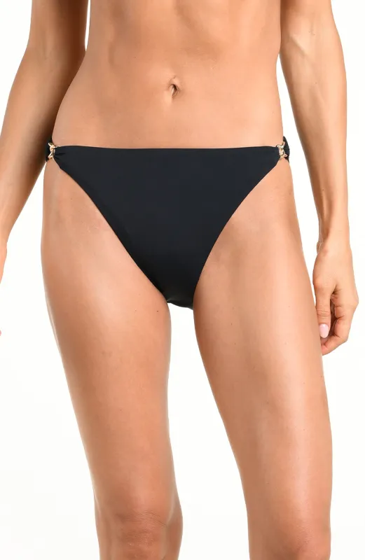 La Blanca Island Goddess Mid Waist Bottom - Black made by La Blanca