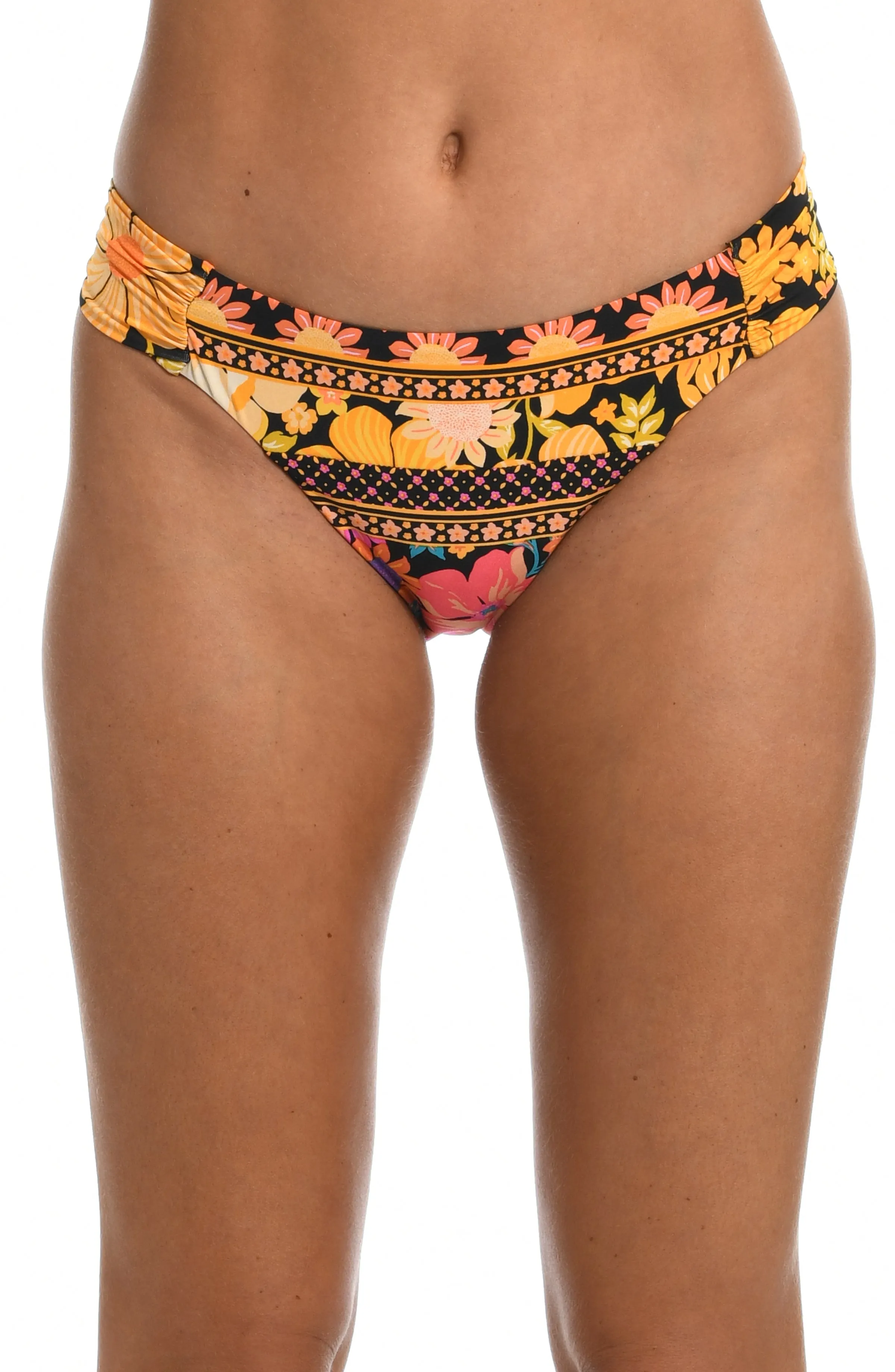 Sunshine 79 Flower Power Side Shirred Hipster Bottom - FINAL SALE sold by La Blanca