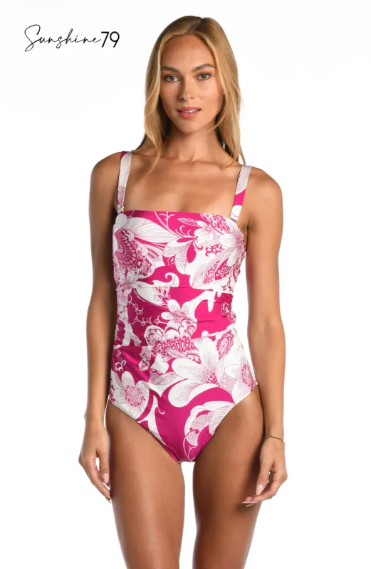 Sunshine 79 Boho Blooms Bandeau One Piece sold by La Blanca