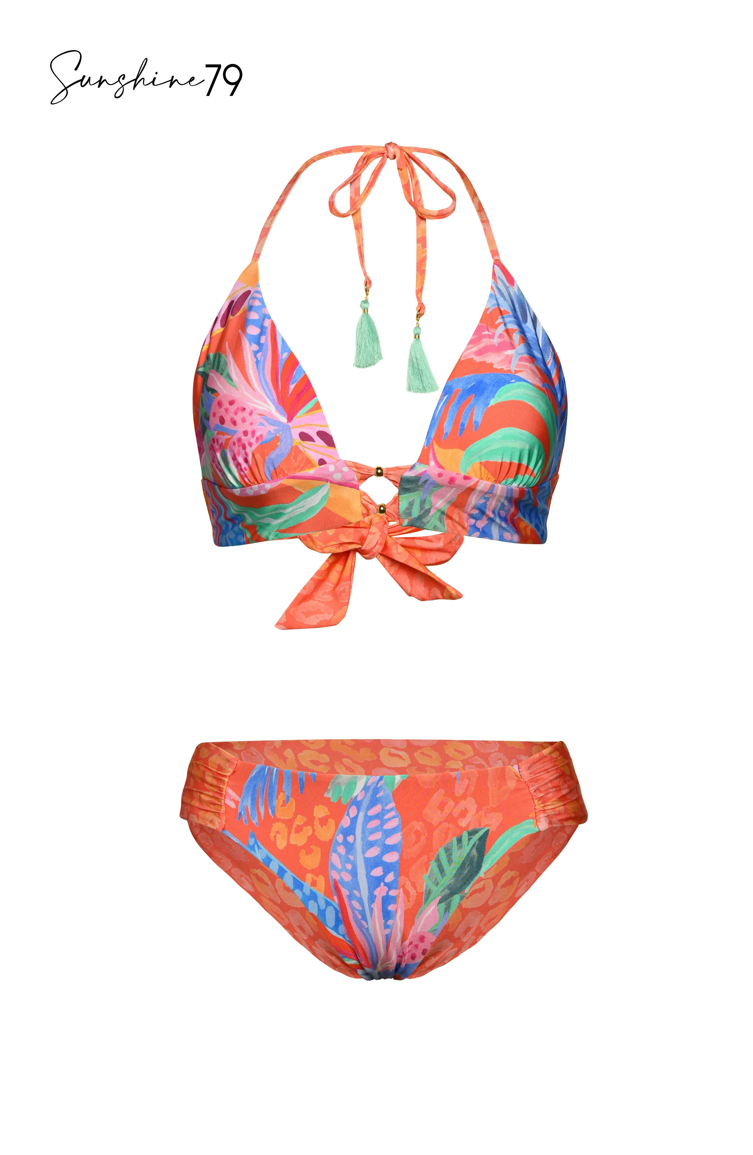 Sunshine 79 Trippy Tropics Reversible Side Shirred Hipster Bottom - FINAL SALE sold by La Blanca product image thumbnail 5
