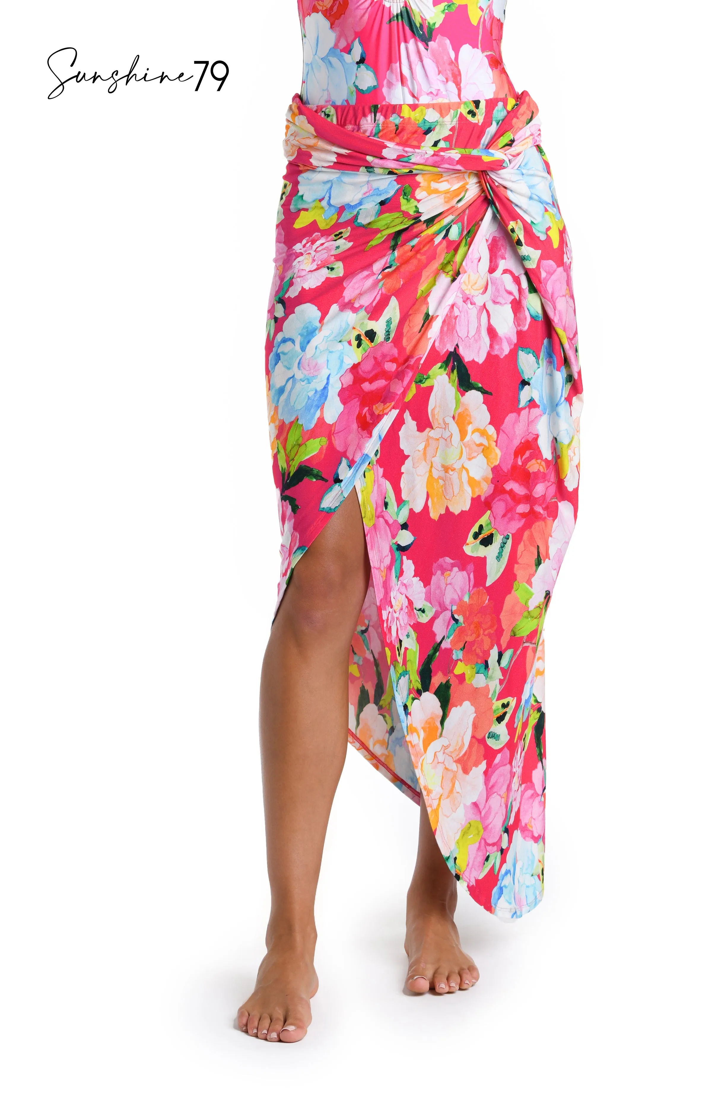 Sunshine 79 Expressive Garden Pull-On Faux Pareo Cover Up sold by La Blanca