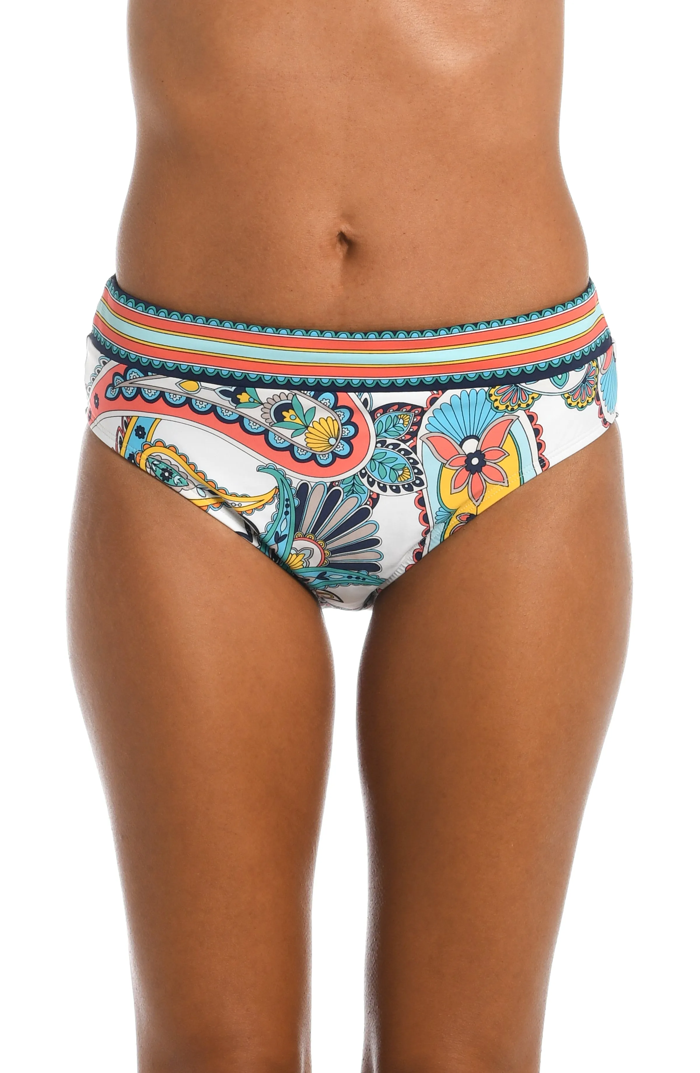 Pave The Way Mid-Rise Banded Hipster Bottom sold by La Blanca