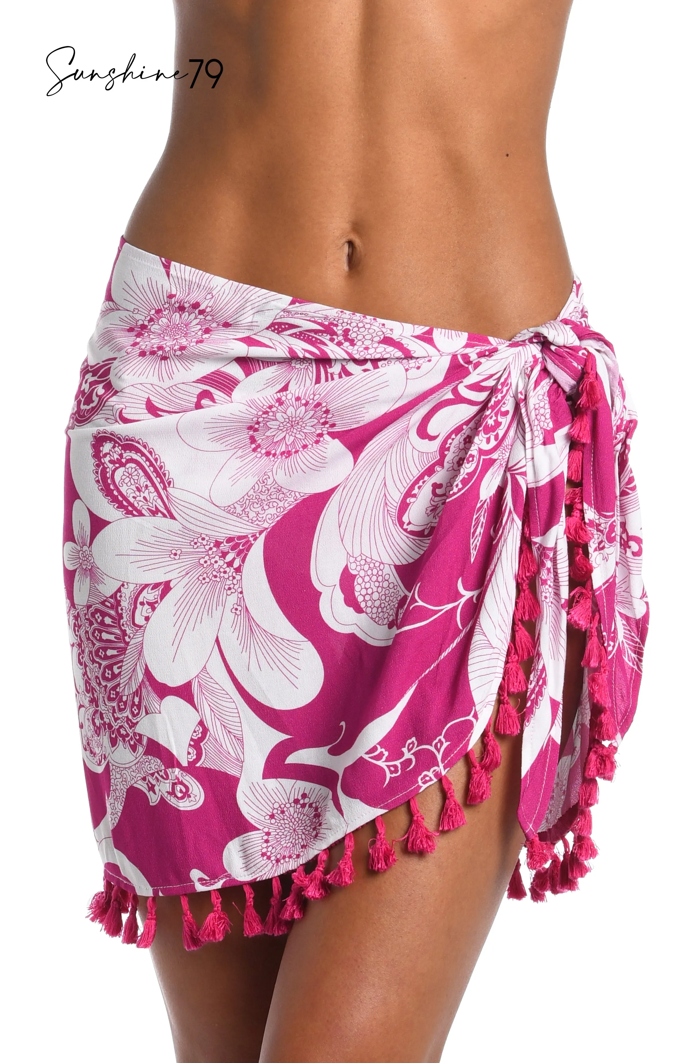 Sunshine 79 Boho Blooms Short Pareo Wrap - FINAL SALE sold by La Blanca
