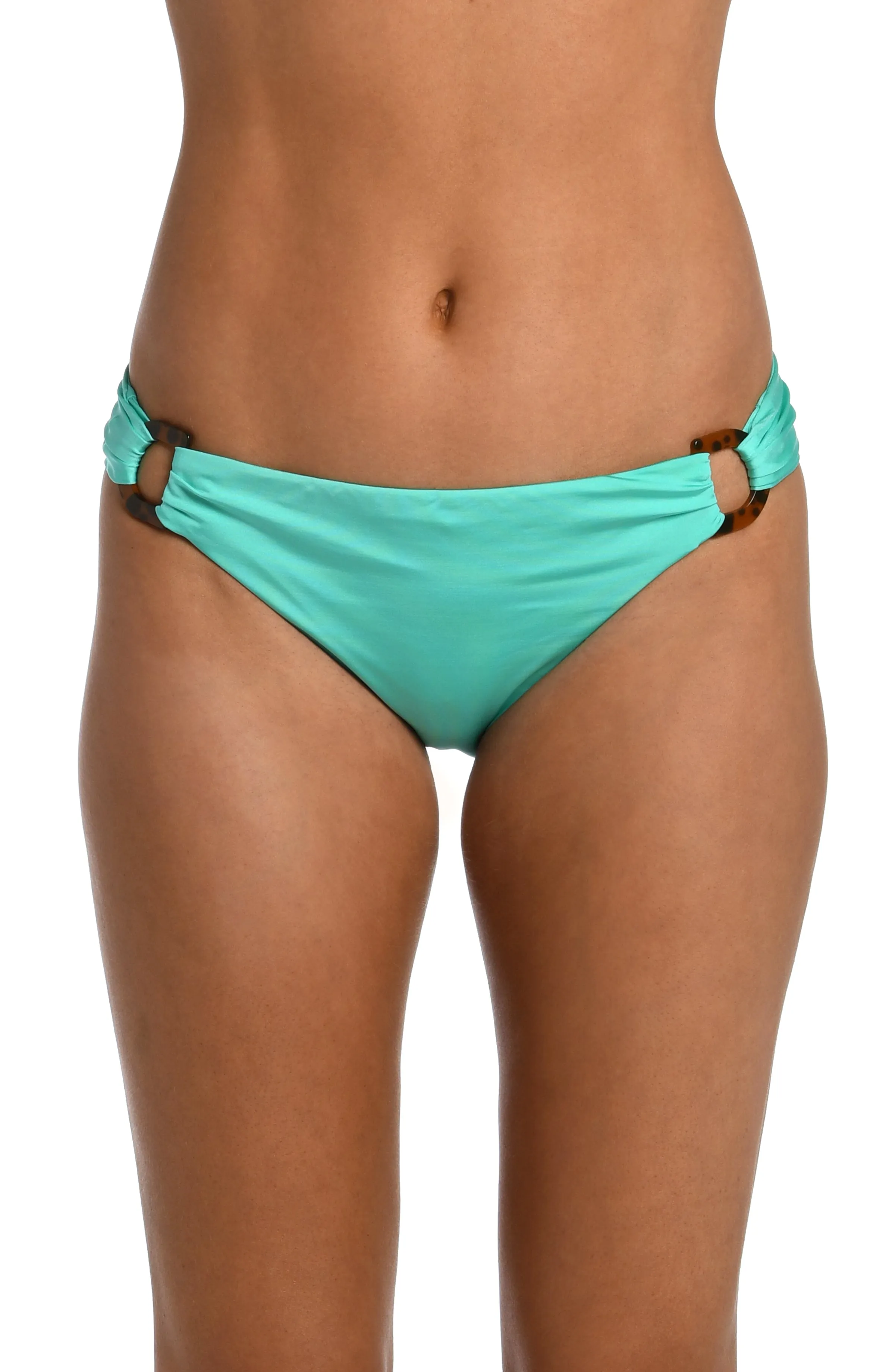 Sunshine 79 Wanderlust Solids D Ring Side Tie Hipster Bottom - Seafoam (Final Sale) sold by La Blanca