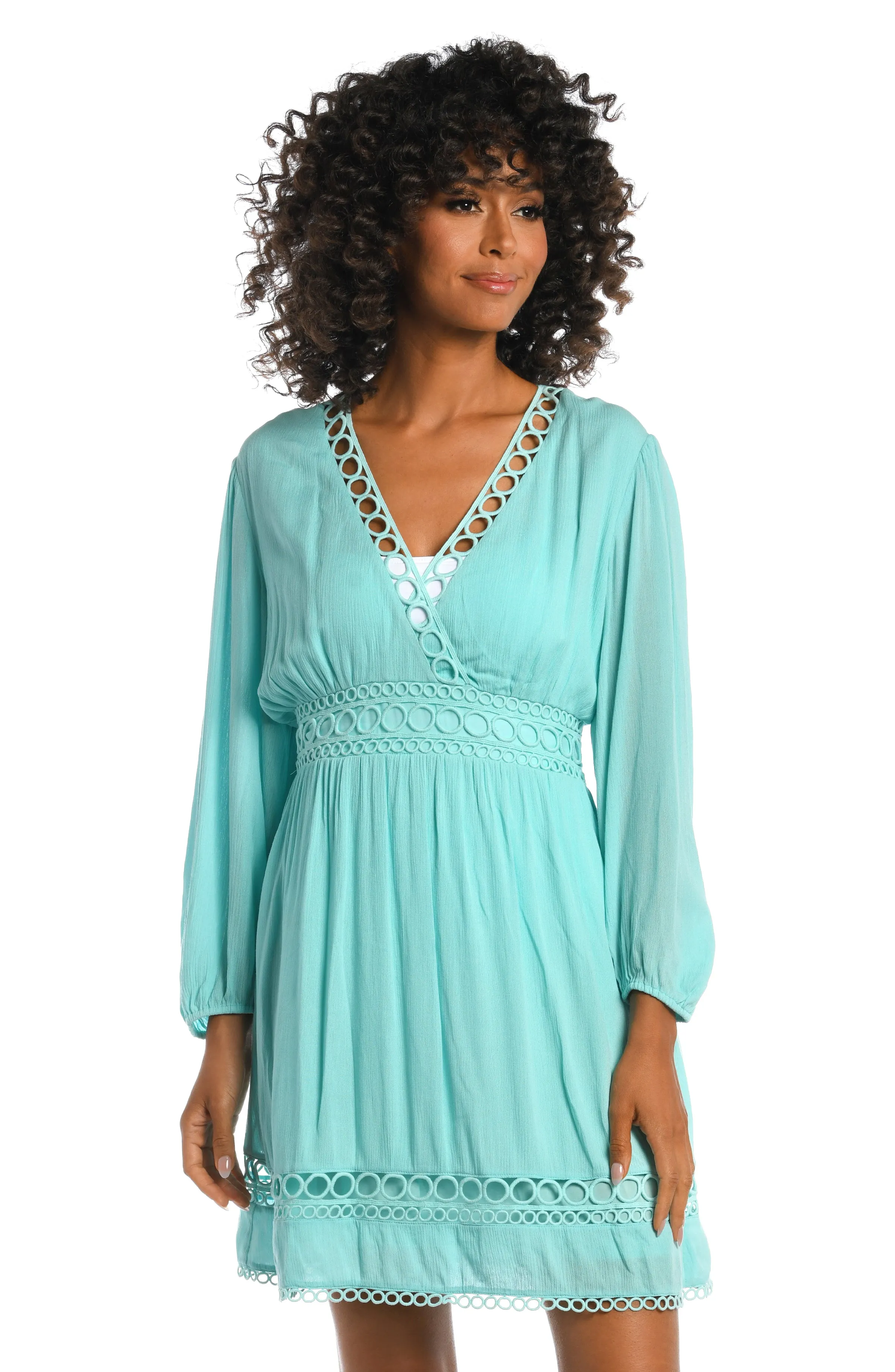 Illusion Covers V-Neck Dress Cover Up (Final Sale) sold by La Blanca