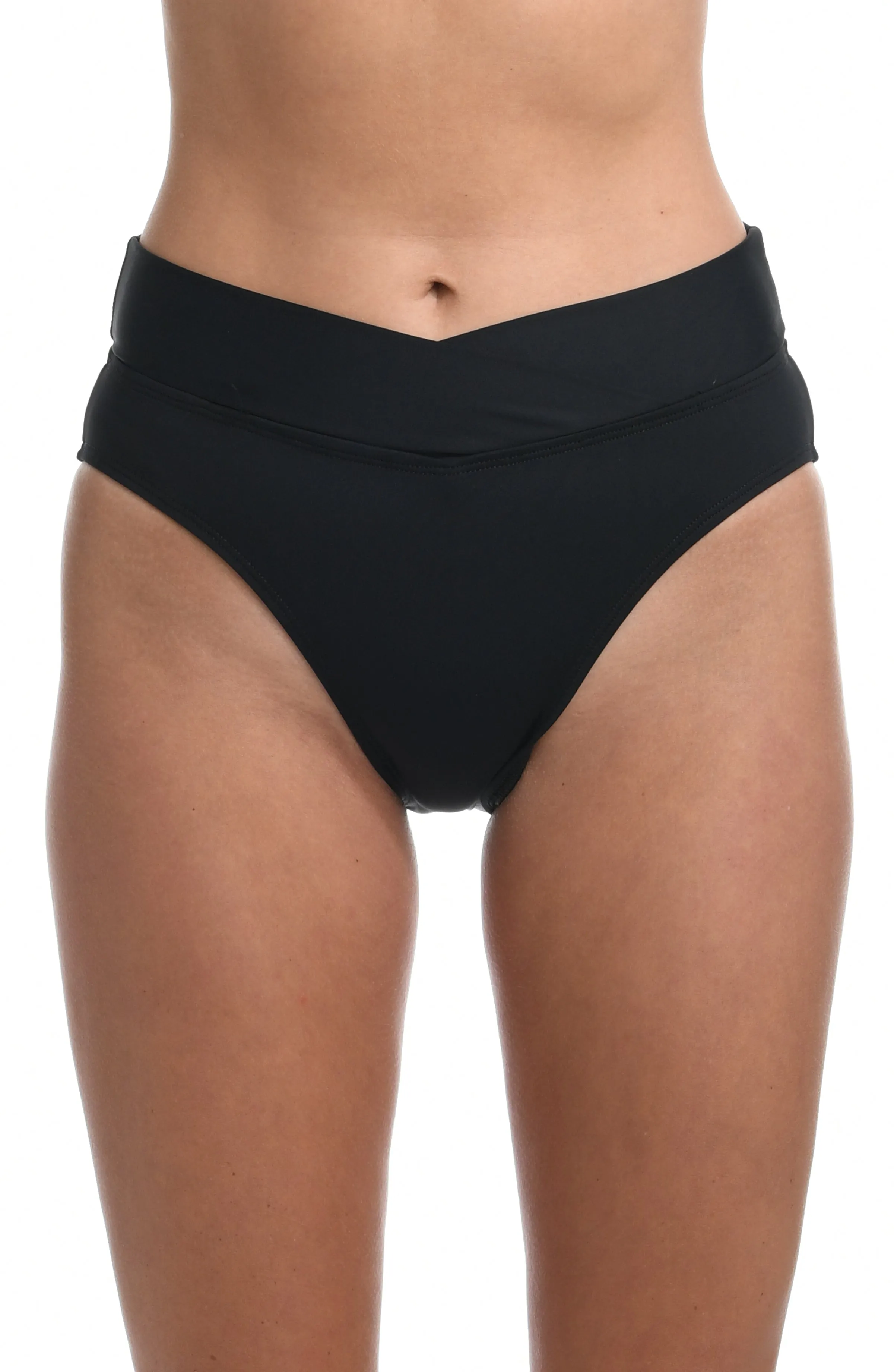 Island Goddess Crossover High Waist Bottom - Black - FINAL SALE sold by La Blanca