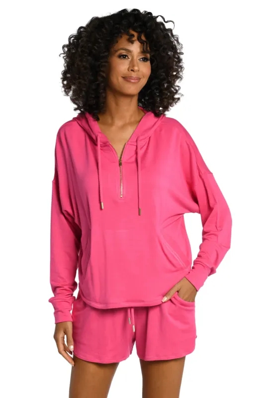 Living In Leisure French Terry Knit Hoodie - FINAL SALE sold by La Blanca