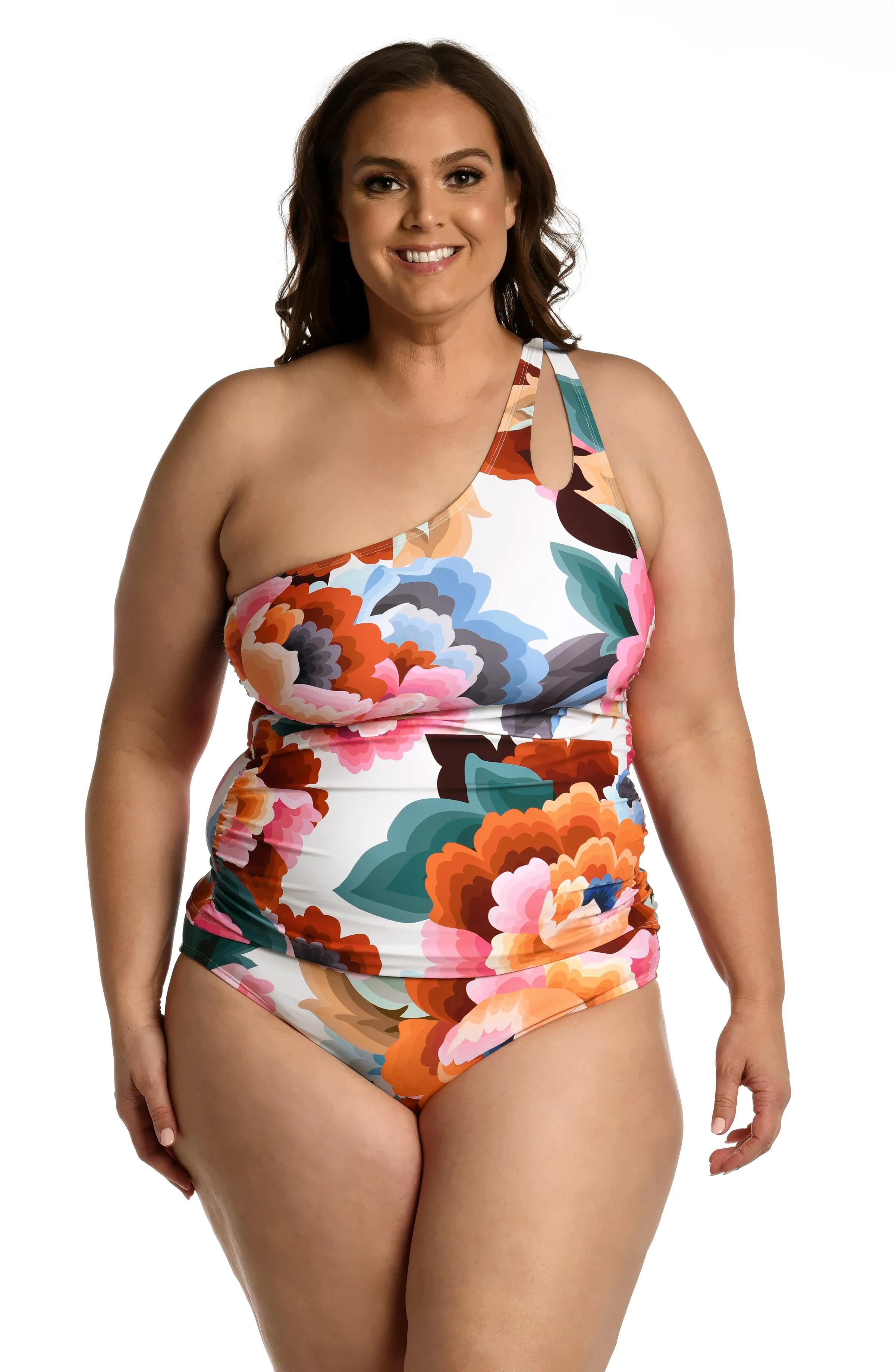 Floral Rhythm One Shoulder Keyhole Tankini Top - FINAL SALE sold by La Blanca product image thumbnail 4