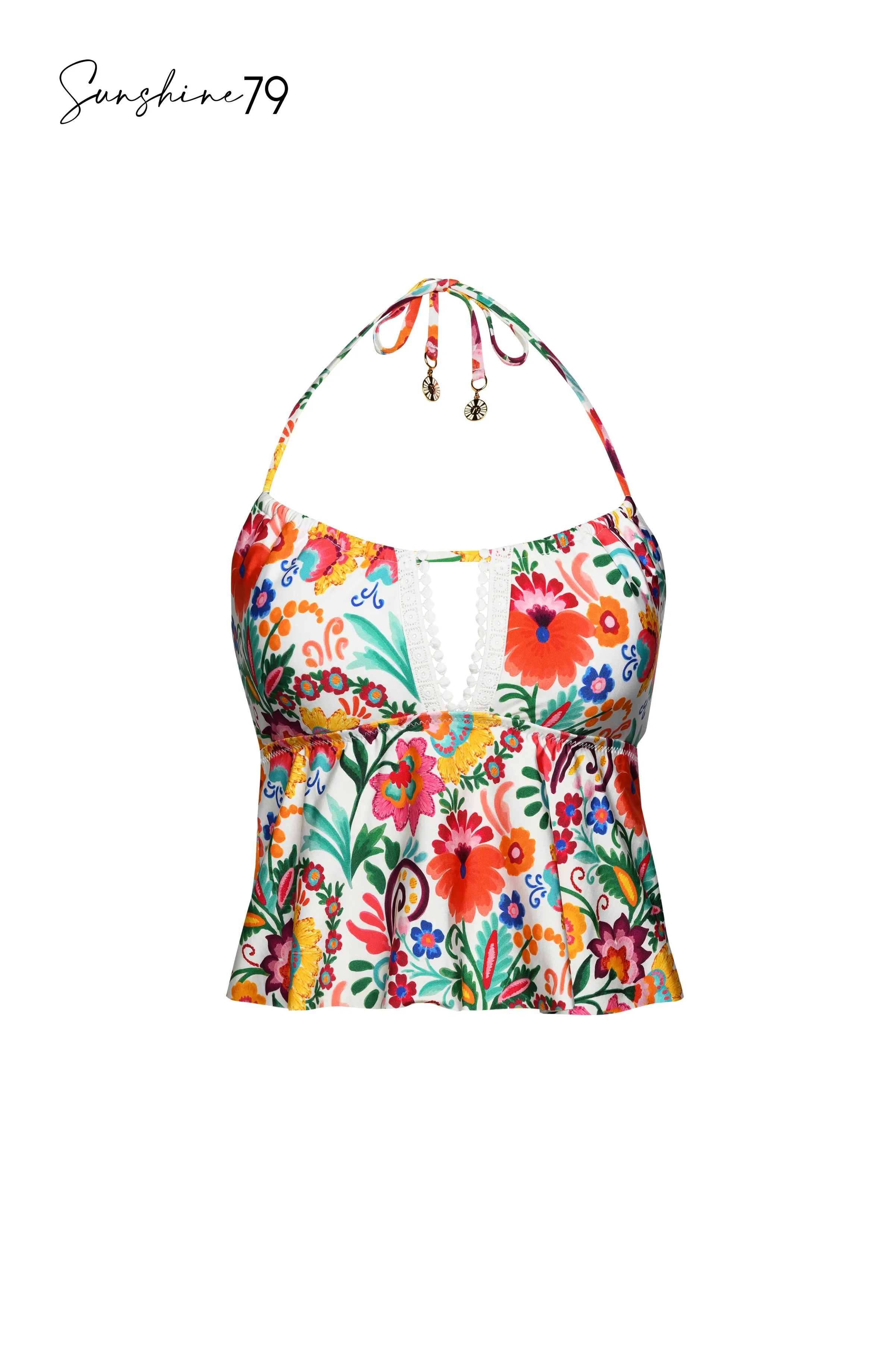 Sunshine 79 Bonita Floral Adjustable Midkini Top - FINAL SALE sold by La Blanca product image thumbnail 3