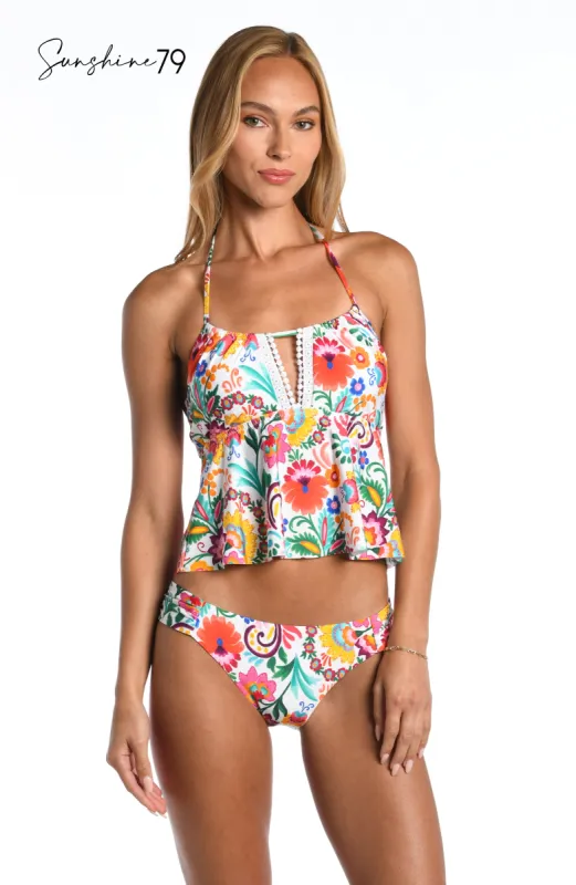 Sunshine 79 Bonita Floral Adjustable Midkini Top - FINAL SALE sold by La Blanca
