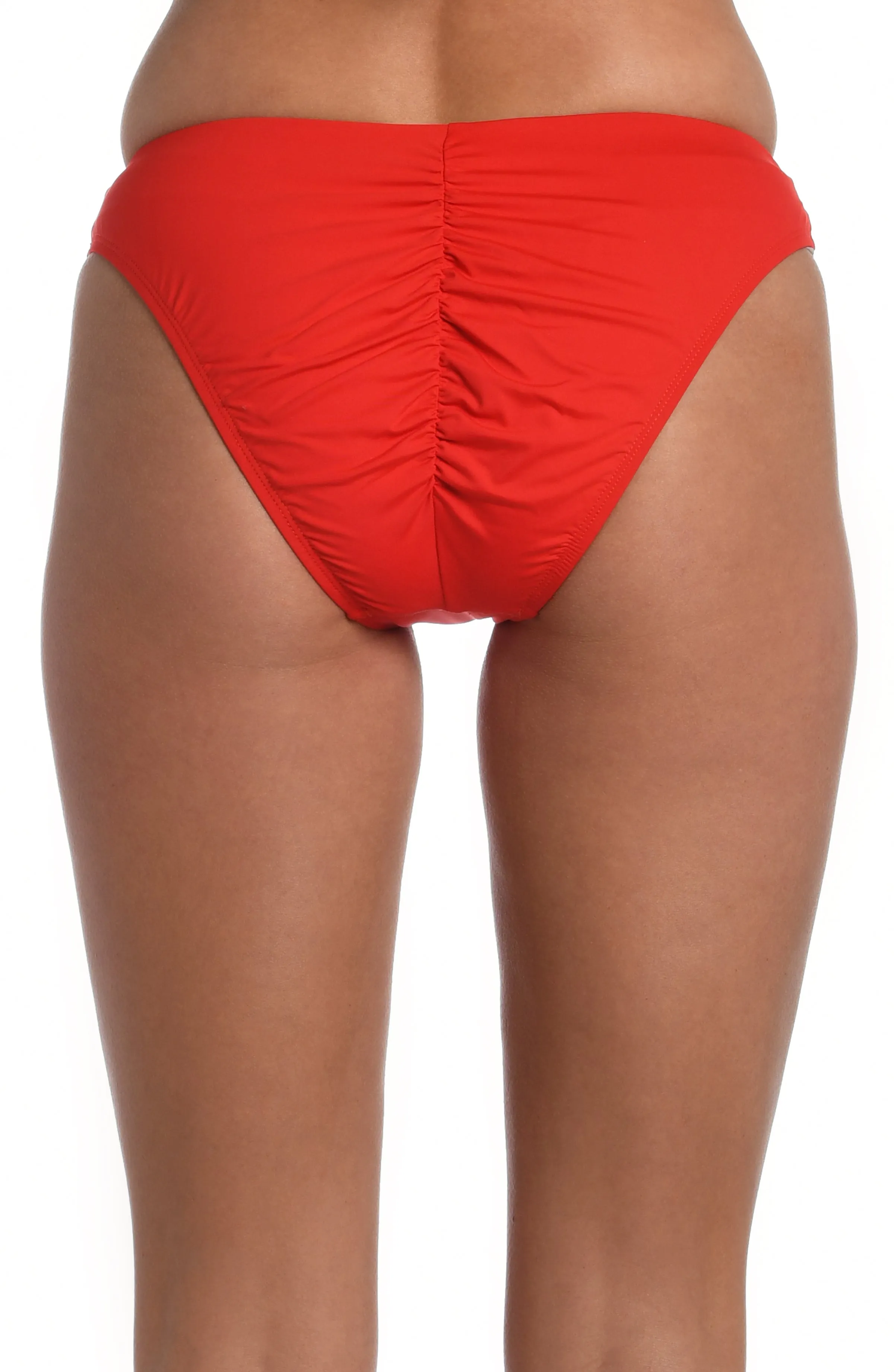 Island Goddess Scoop Front Ruched Back Bottom - Cherry - FINAL SALE sold by La Blanca product image thumbnail 2