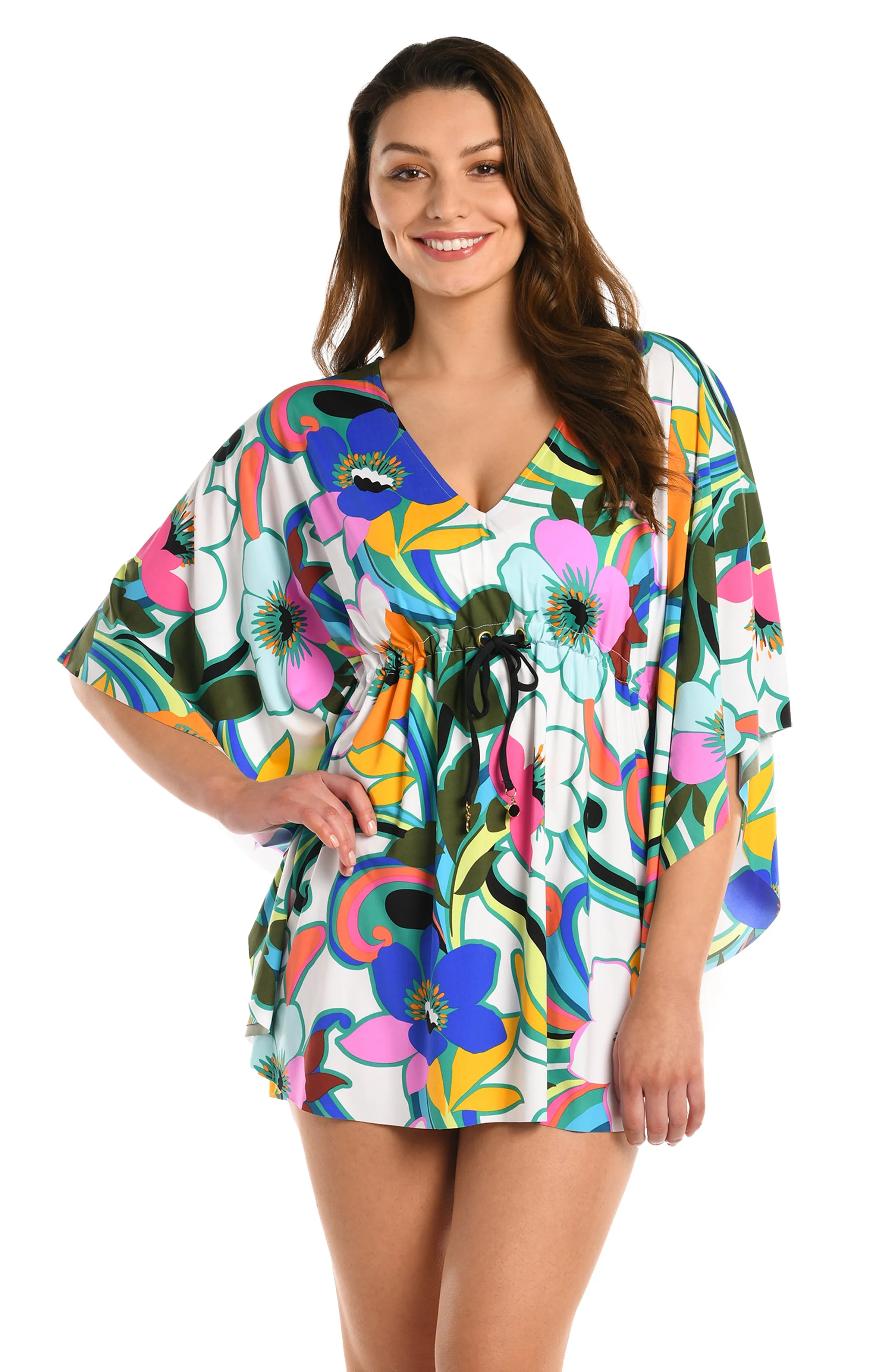 Sun Catcher V-Neck Caftan sold by La Blanca