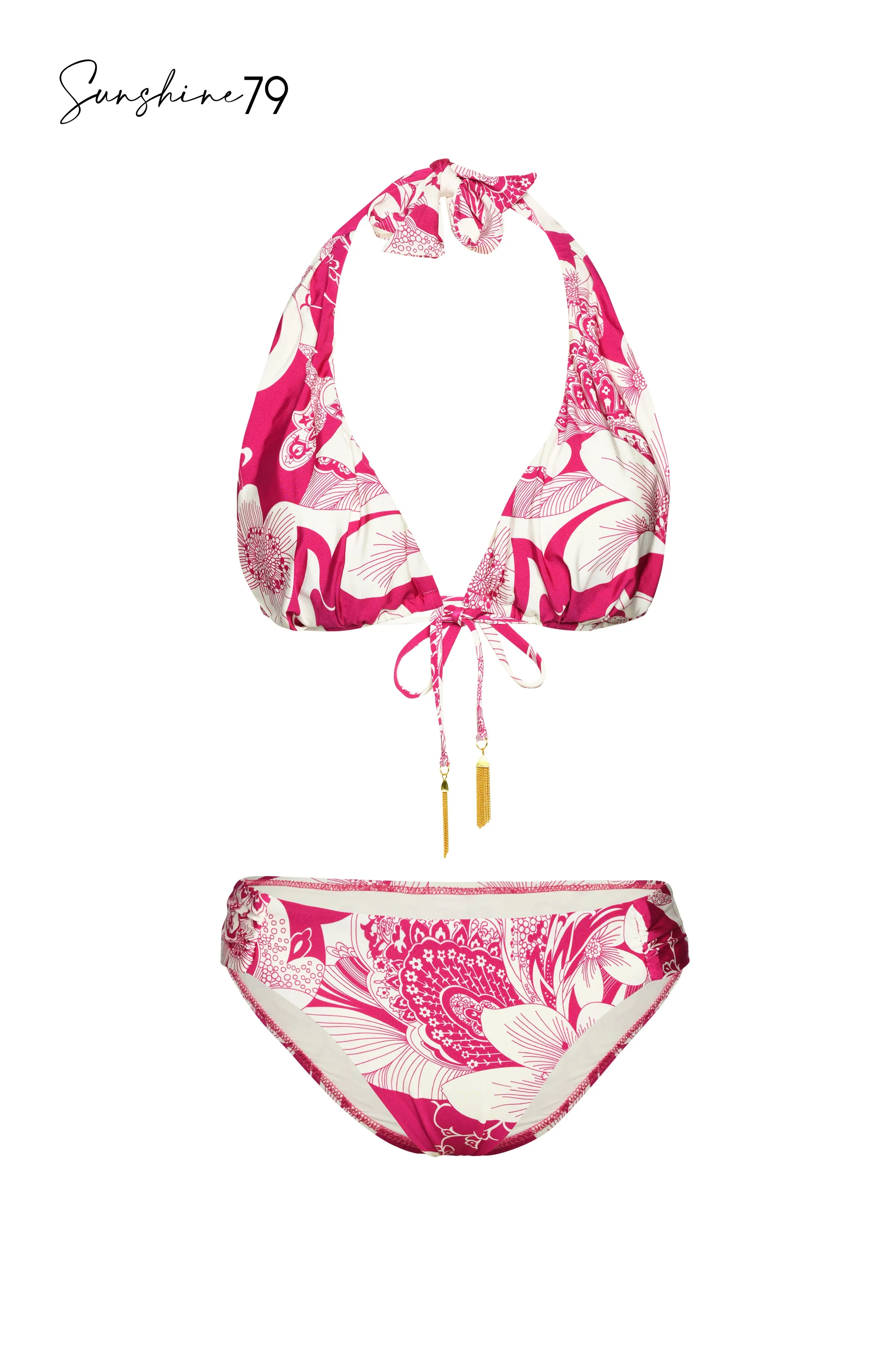 Sunshine 79 Boho Blooms Side Shirred Hipster Bottom - FINAL SALE sold by La Blanca product image thumbnail 3