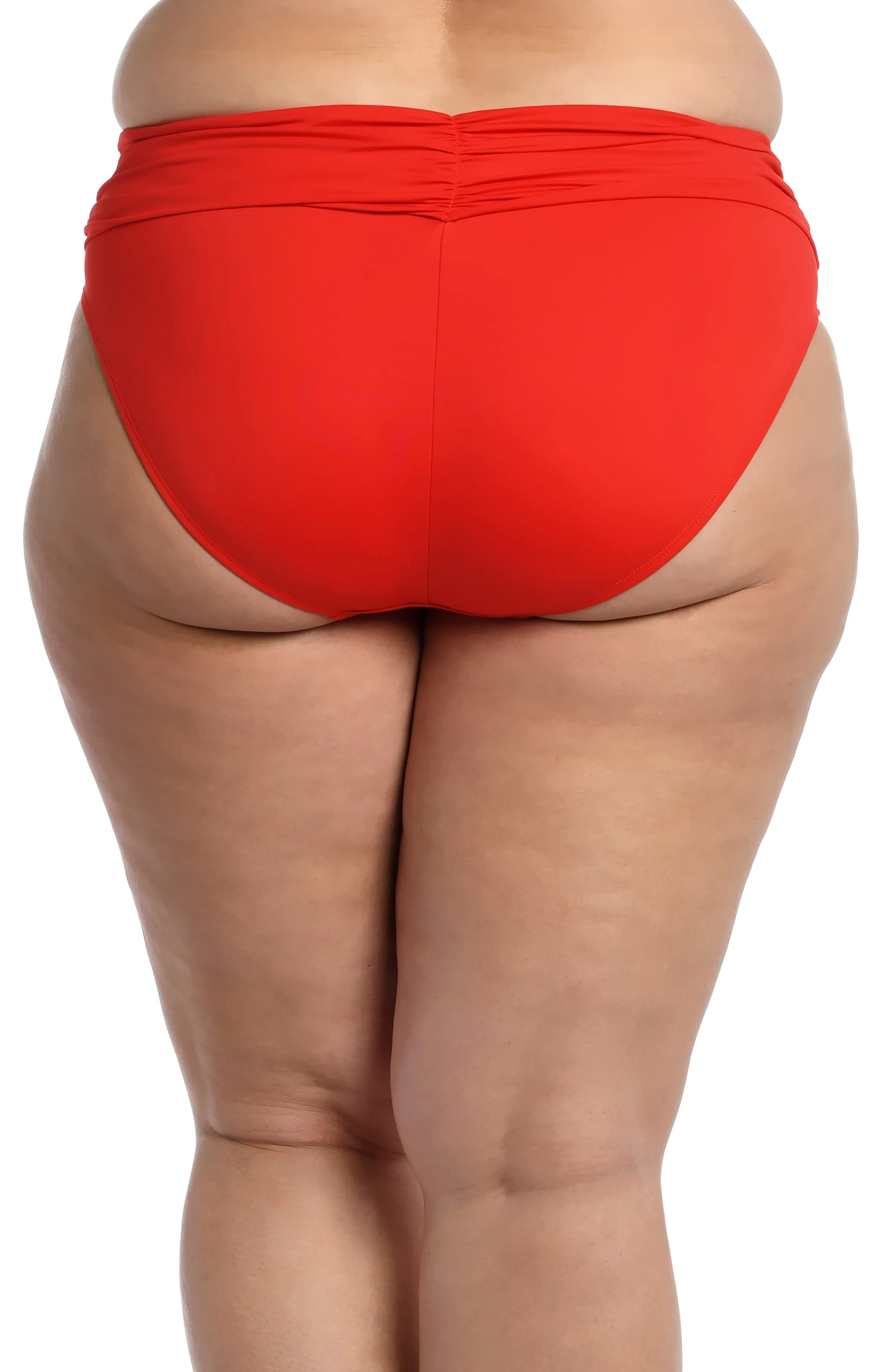 Island Goddess Ruched Band Hipster Bottom - Cherry - FINAL SALE sold by La Blanca product image thumbnail 4